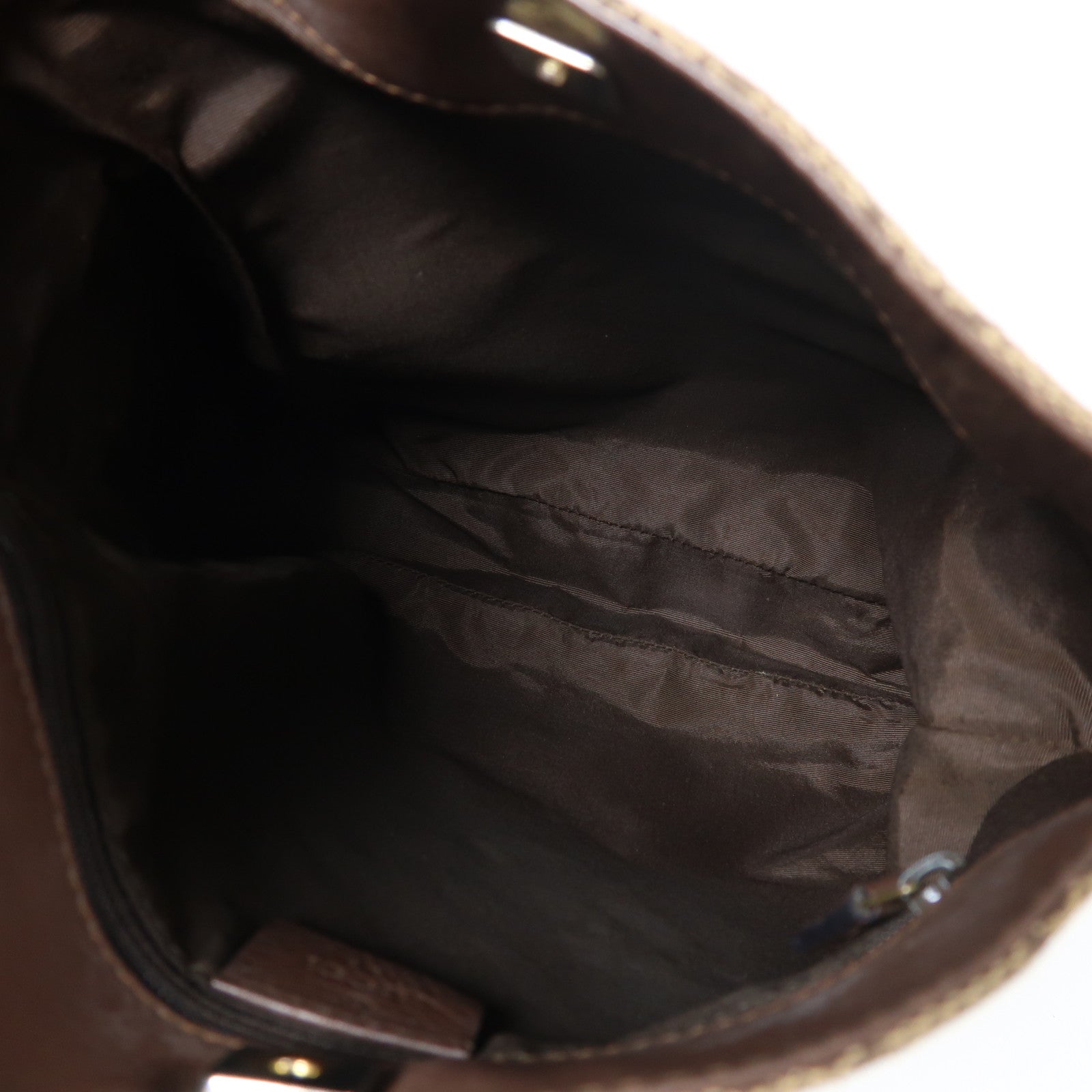 GUCCI 帆布Shoulder Bag金扣肩背袋啡色