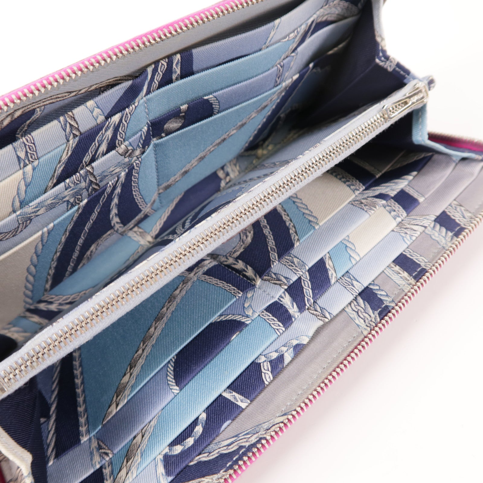 HERMES 【激減優惠】Epsom皮革Silk In Classique銀扣長錢包