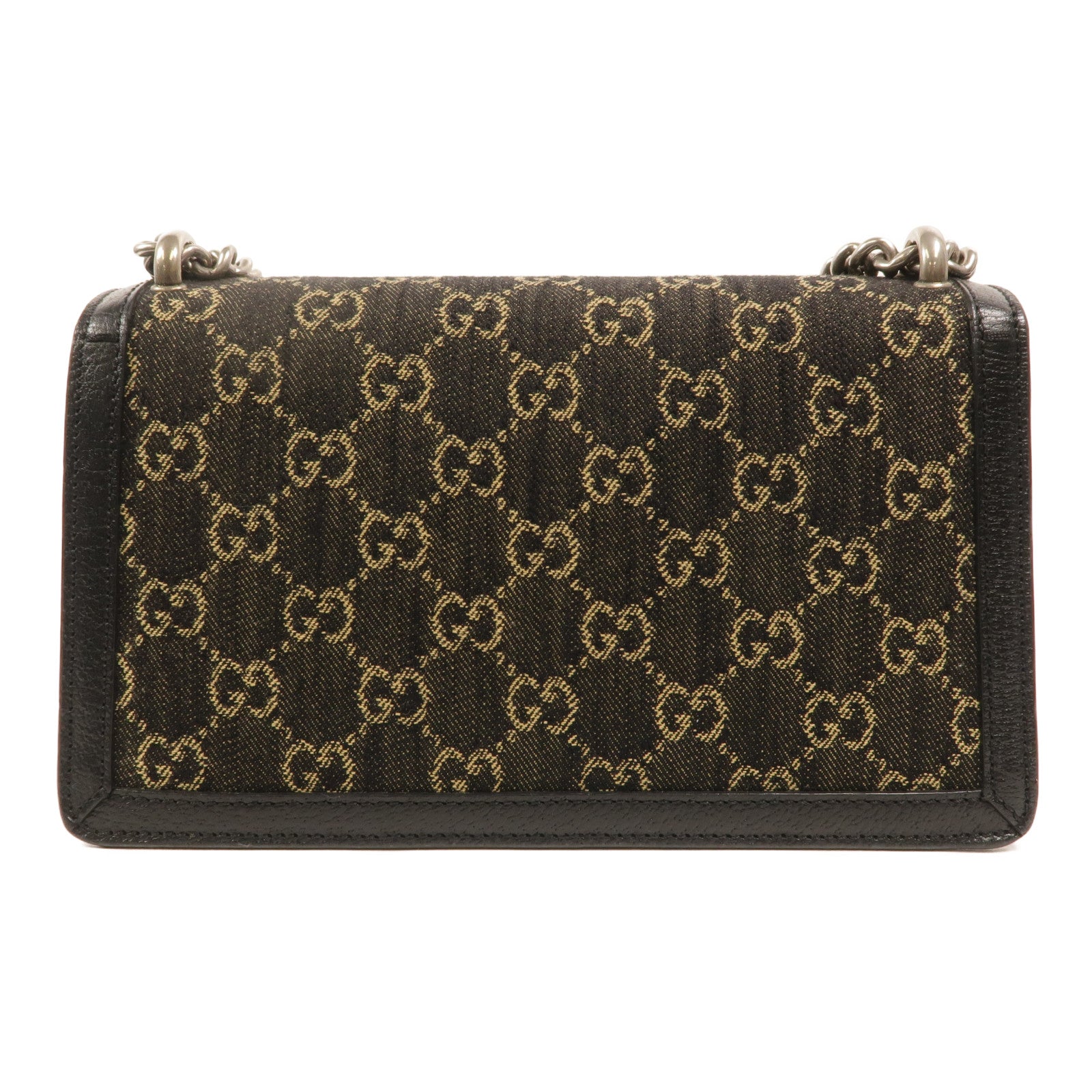GUCCI 牛仔布Dionysus Medium鏈帶肩背袋