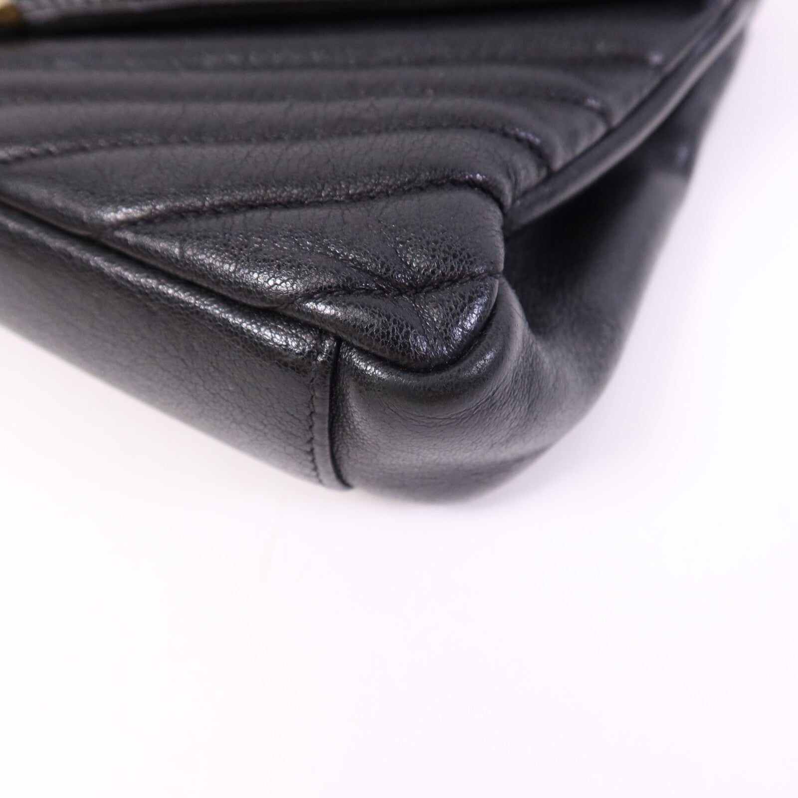 YVES SAINT LAURENT 牛皮皮革2 Way Shoulder Bag金扣手挽肩背兩用袋