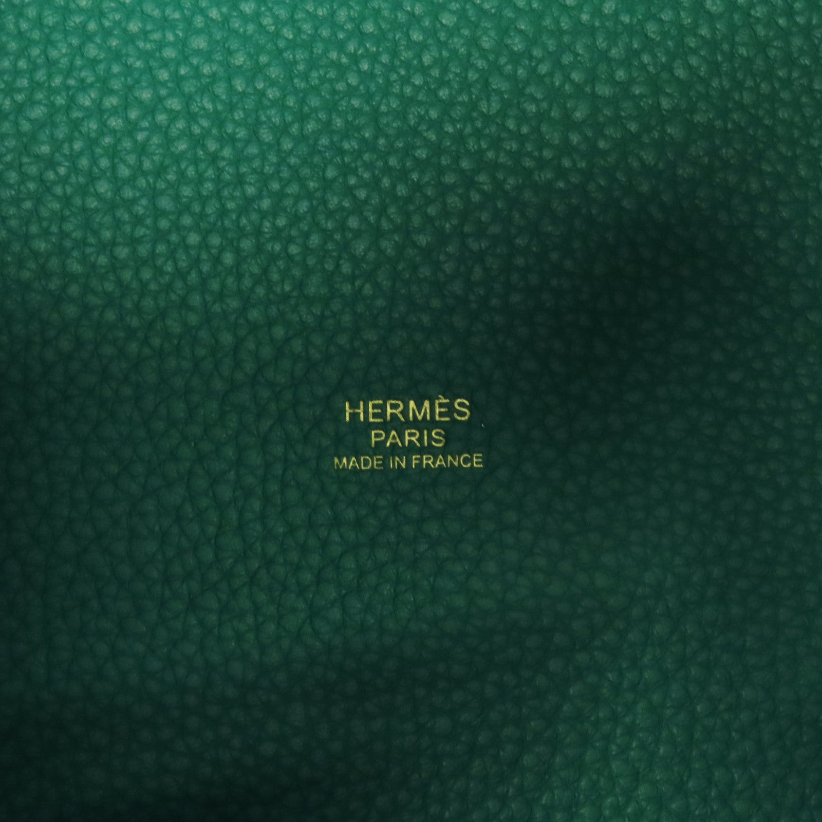 HERMES Clemence皮革Picotin MM金扣手挽袋Vert jade/綠色