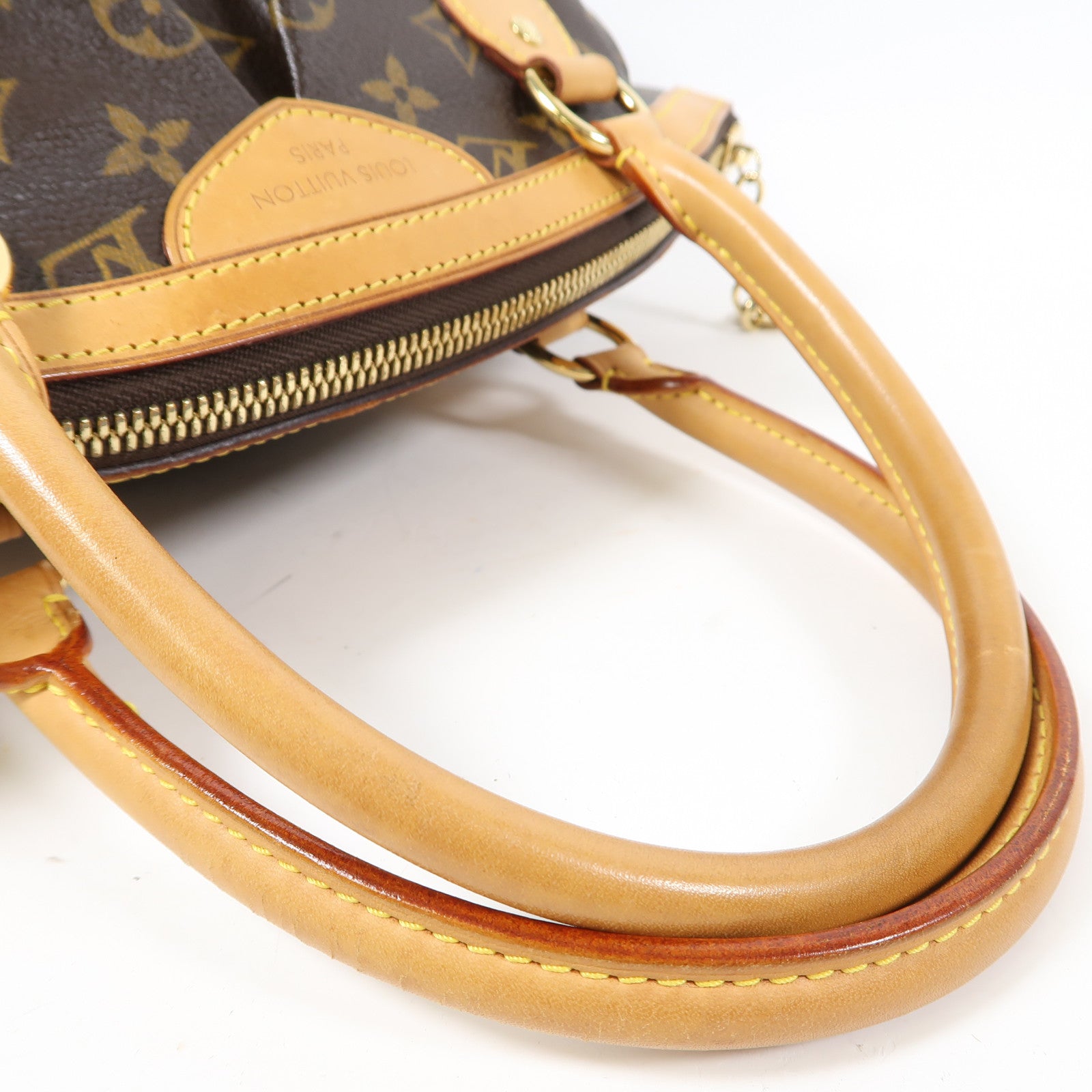 LOUIS VUITTON Monogram Tivoli PM金扣手挽袋啡色