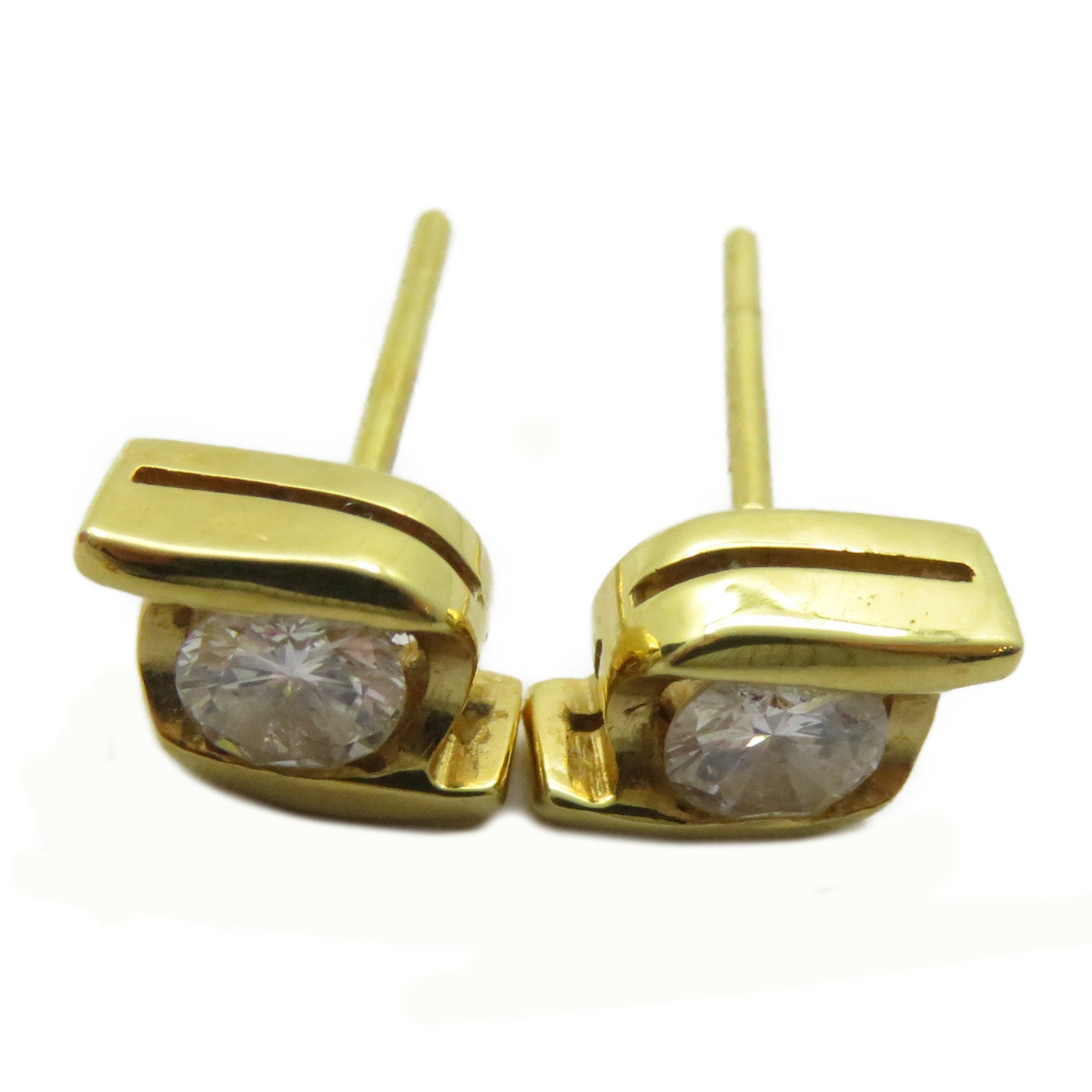 JEWELRY 18K黃金Diamond Earrings 0.36ct鑽石耳環