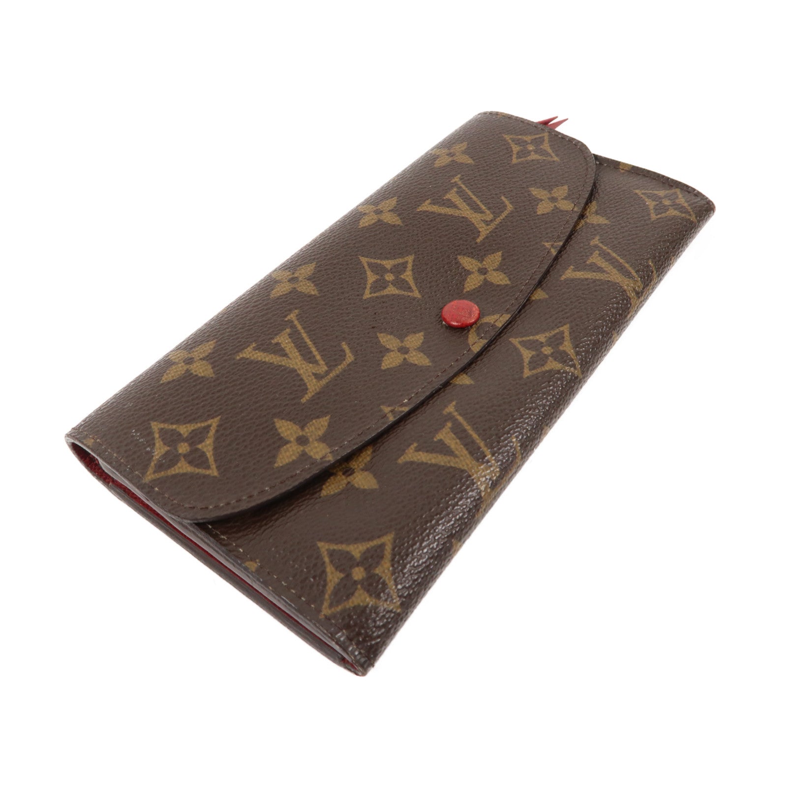 LOUIS VUITTON 【激減優惠】Monogram Emilie Wallet金扣長錢包啡色
