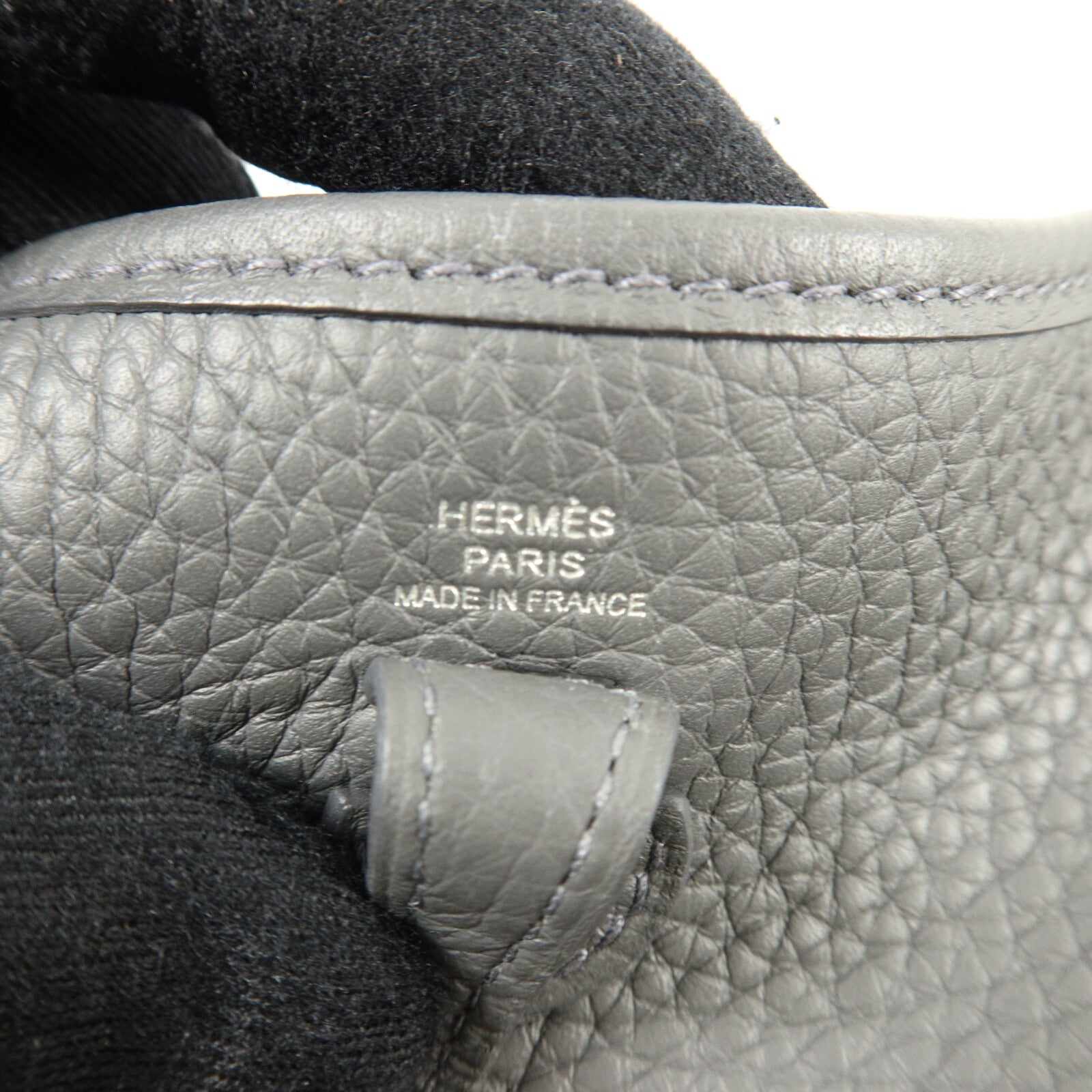 HERMES Clemence皮革Evelyne TPM肩背袋Gris Misty