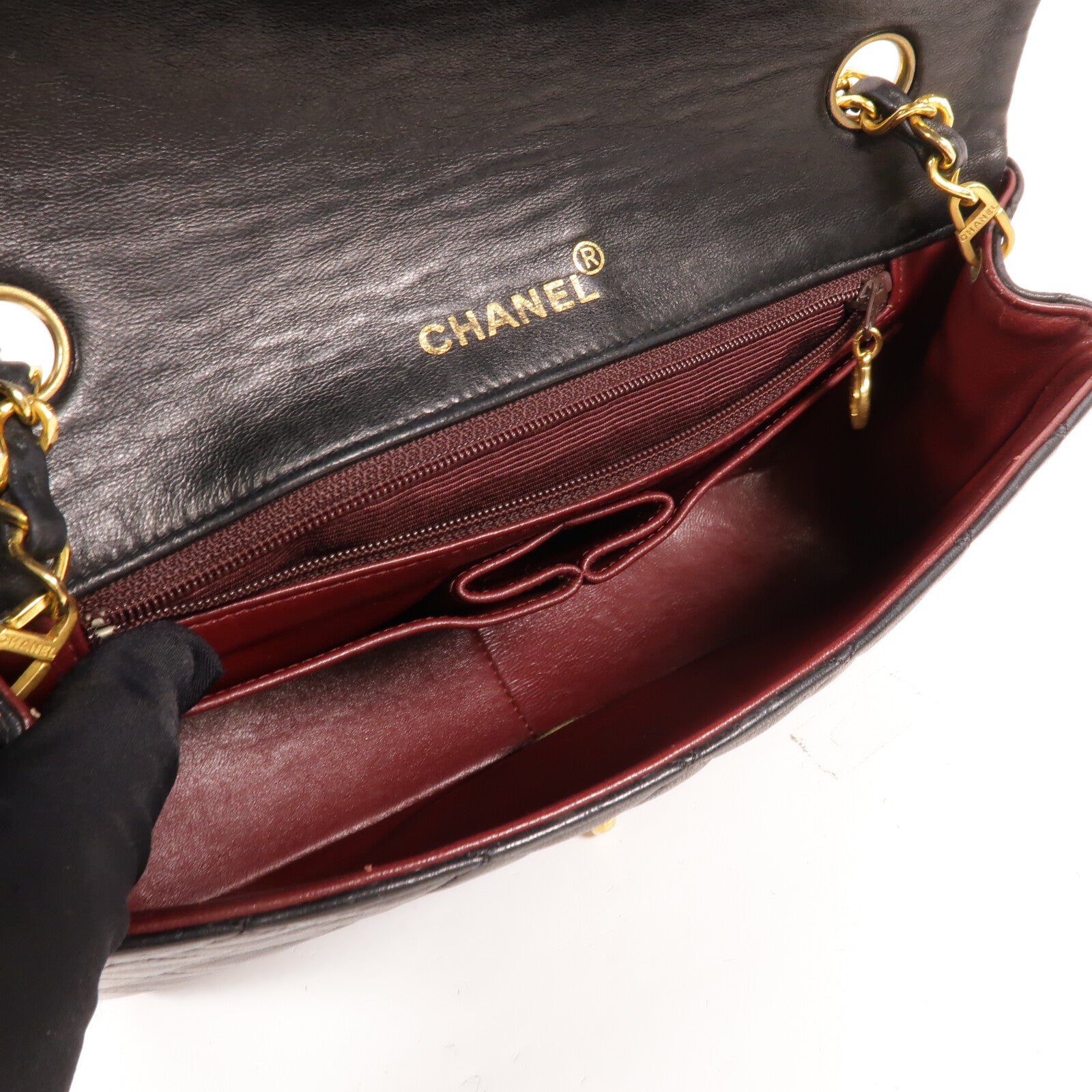 CHANEL 羊皮皮革Vintage Chain Shoulder肩背袋
