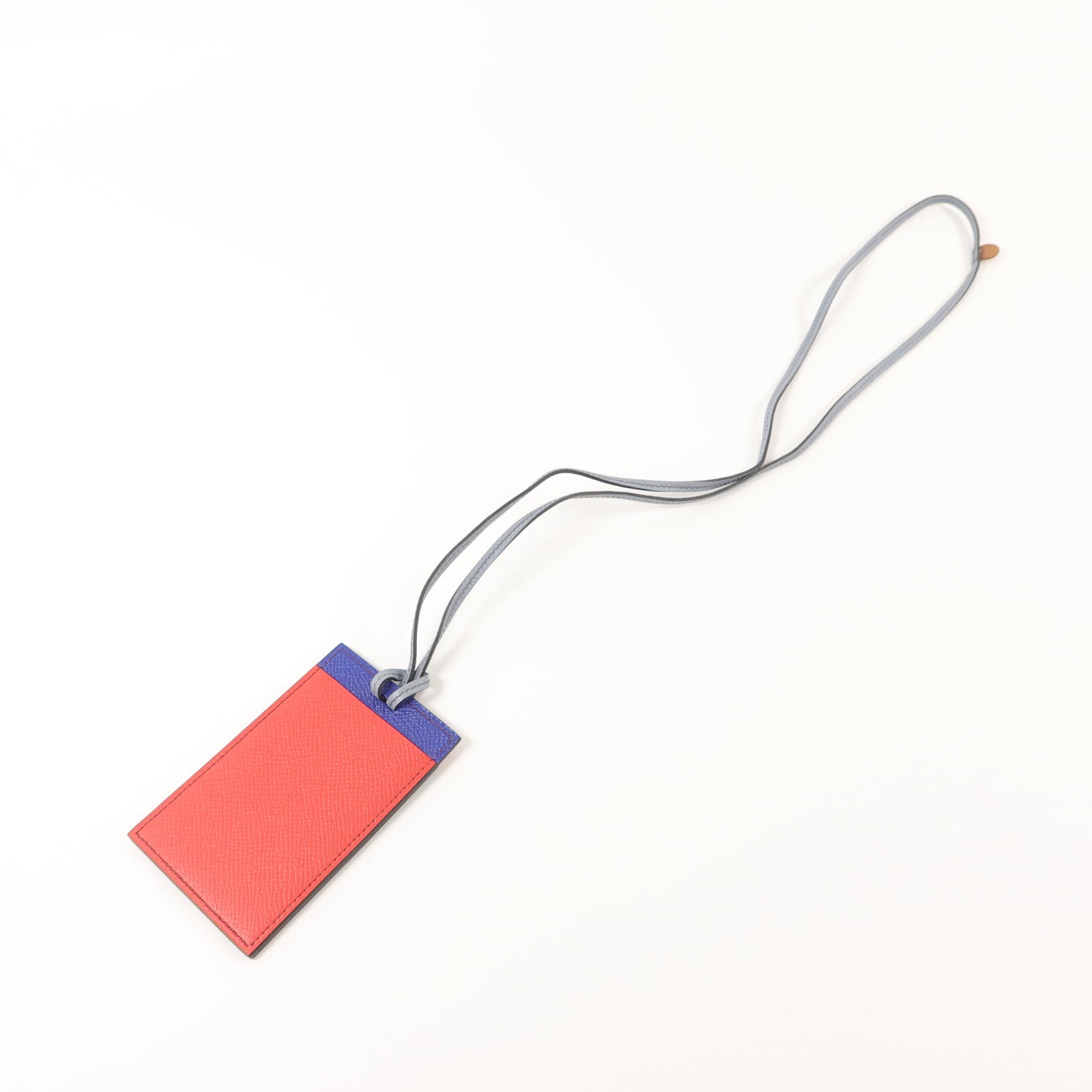 HERMES Epsom皮革Petit H Card Holder With Strap卡片套