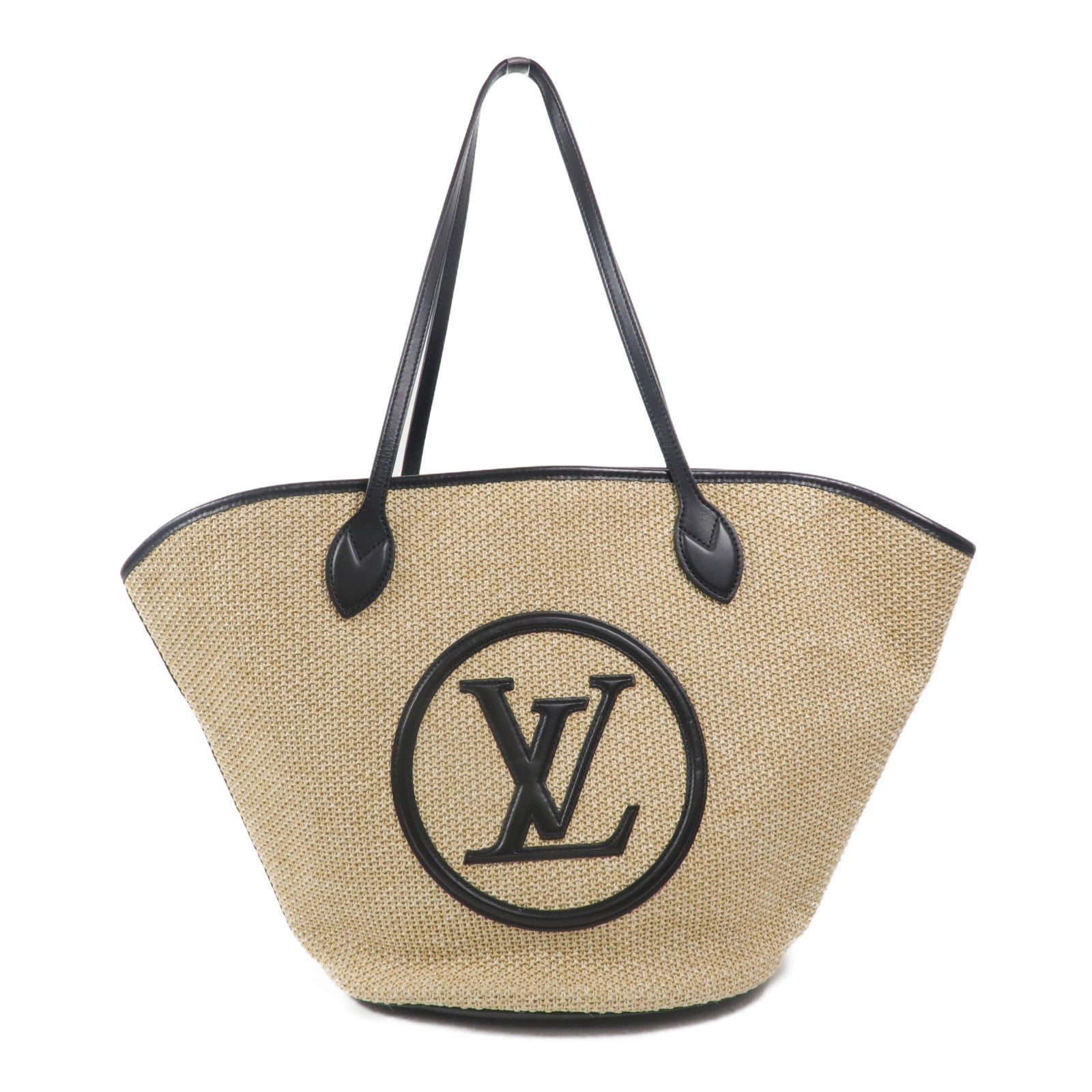LOUIS VUITTON Raffia Saint-Jacques Knit Tote Bag肩背袋