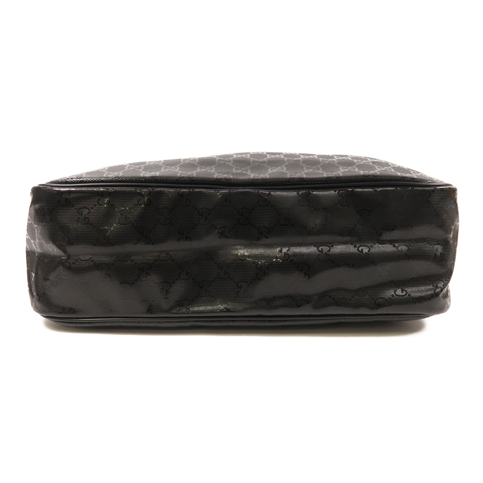 GUCCI 塗層帆布Shoulder Bag銀扣肩背袋