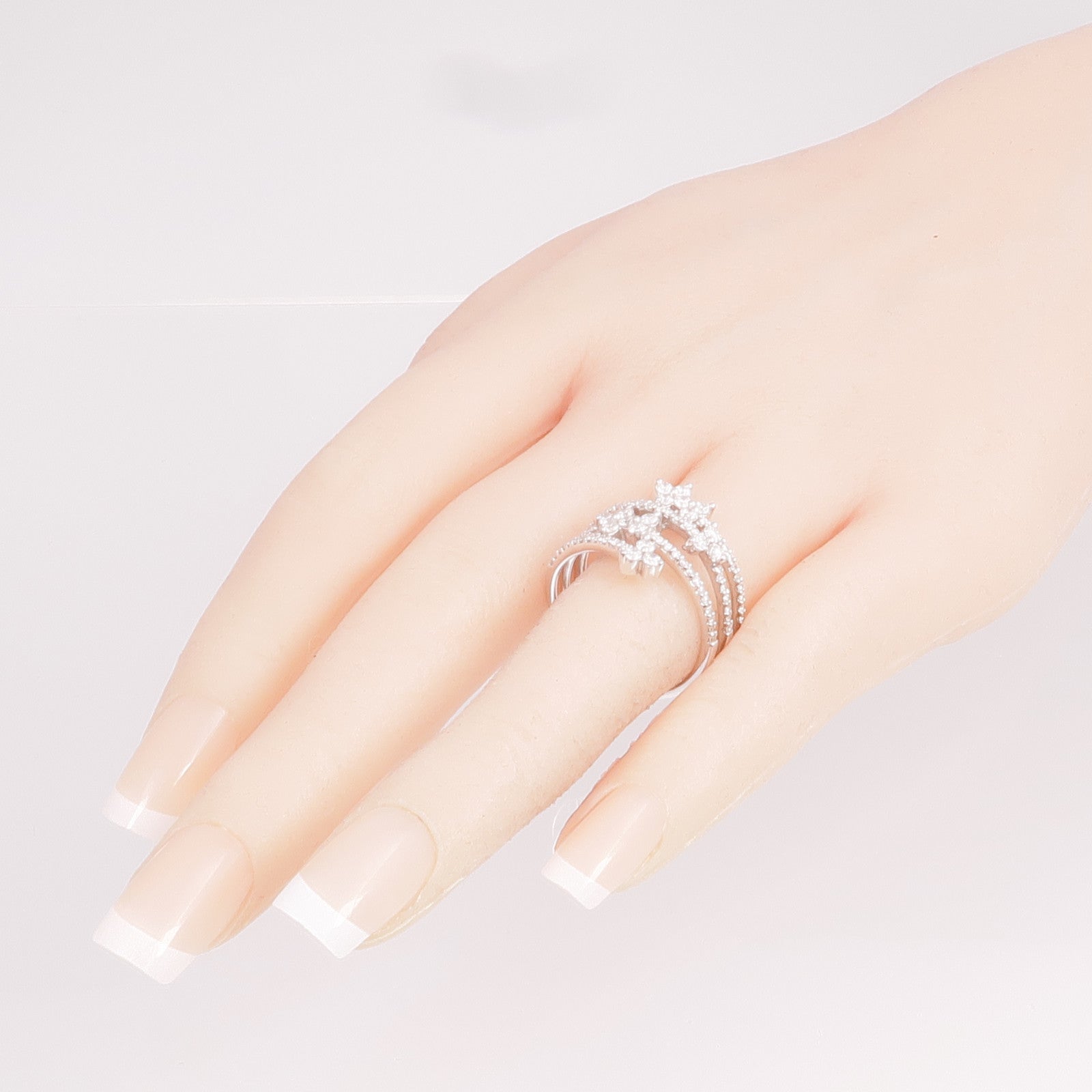 JEWELRY 【激減優惠】18K白金Diamond Ring鑽石戒指US#8.75