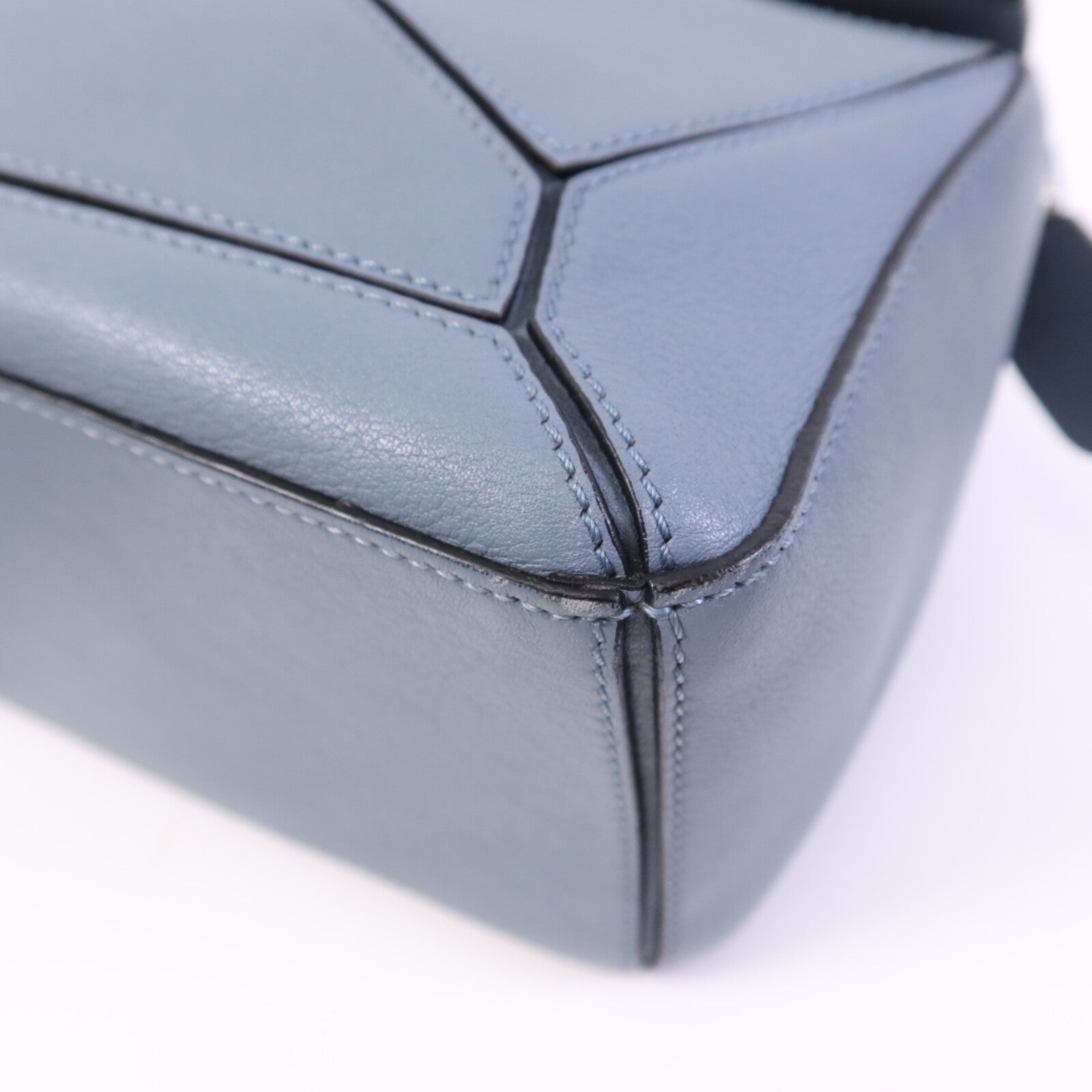 LOEWE 牛皮皮革Puzzzle Small銀扣手挽肩背兩用袋