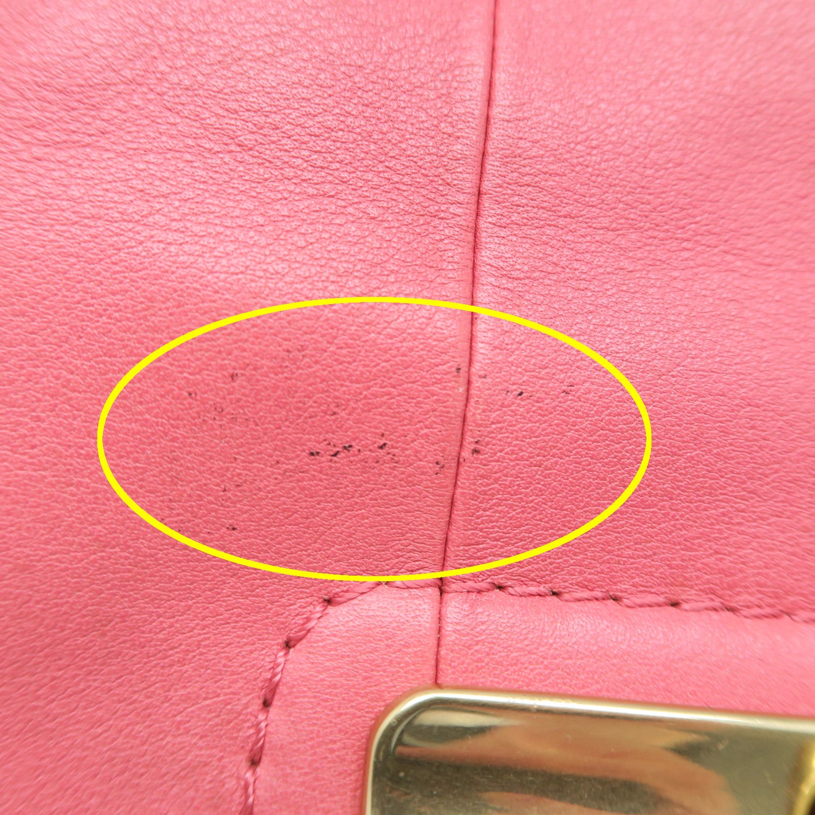 COACH 【激減優惠】牛皮皮革Hand Bag金扣手挽肩背兩用袋粉紅色