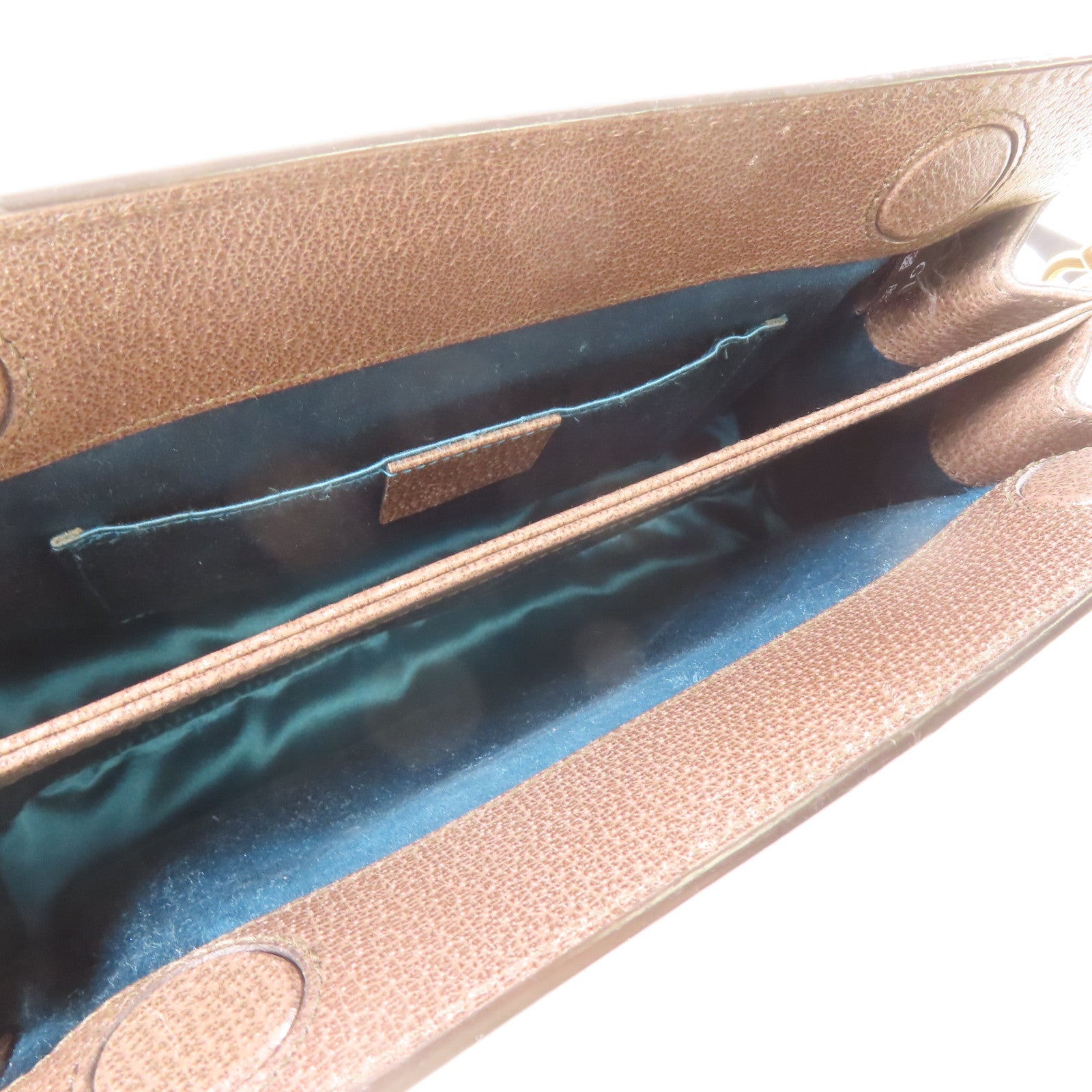 GUCCI 塗層帆布Ophidia Small Shoulder Bag金扣鏈帶肩背袋啡色