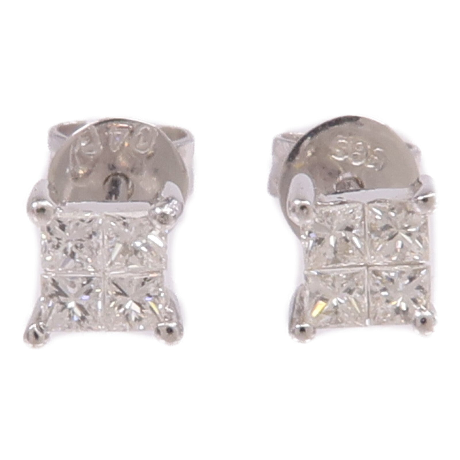 JEWELRY 14K白金Earrings鑽石耳環