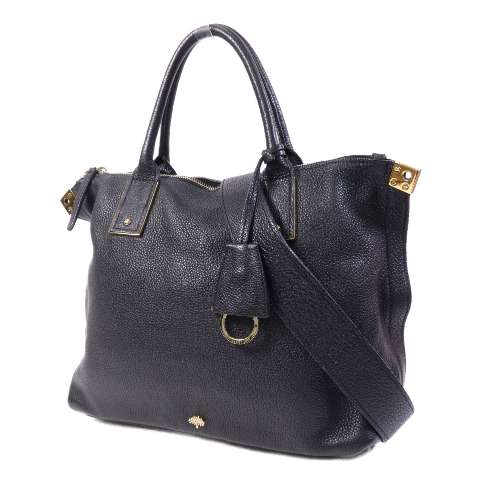 MULBERRY 牛皮皮革2 Way Shoulder Bag金扣手挽肩背兩用袋