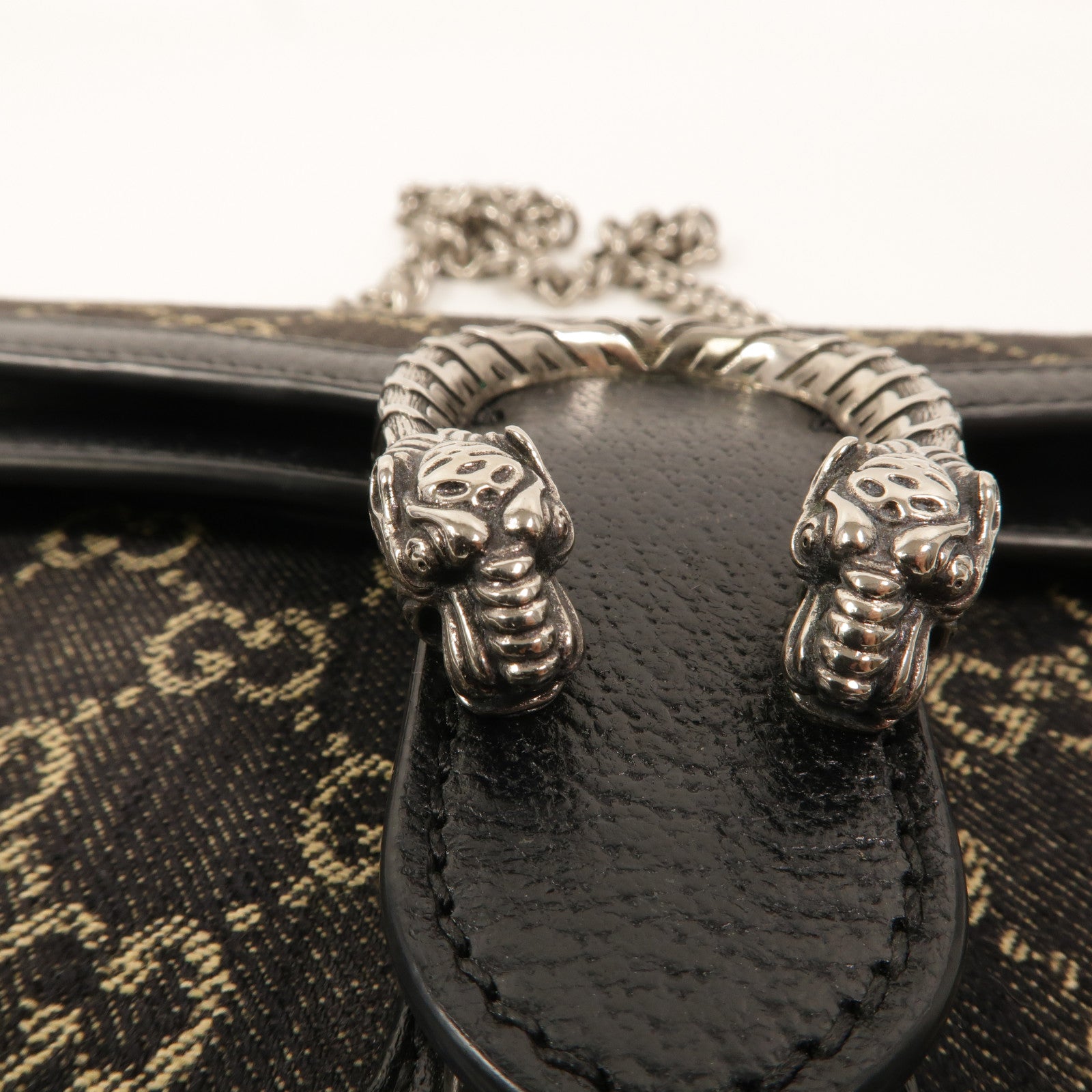 GUCCI 牛仔布Dionysus Medium鏈帶肩背袋