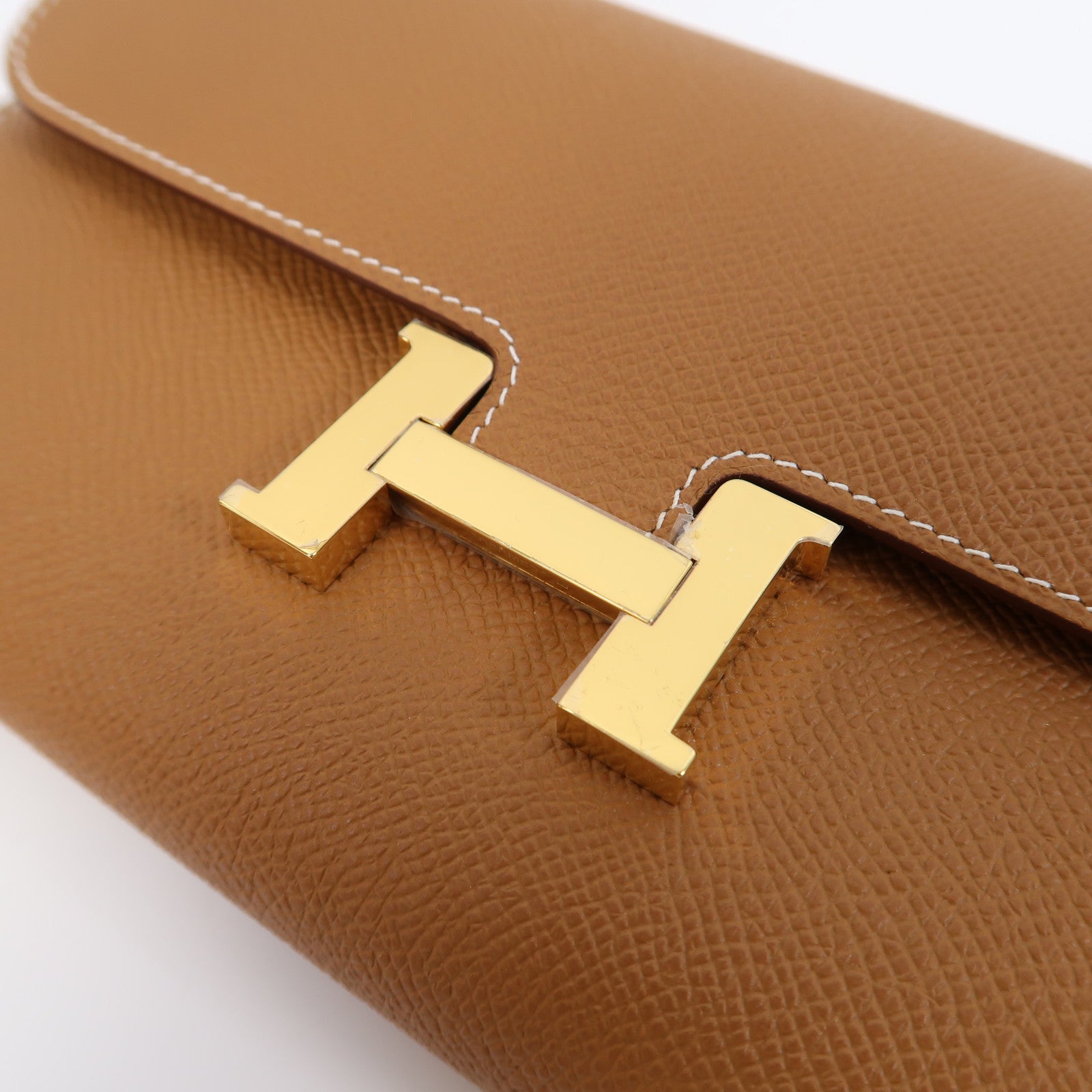 HERMES Epsom皮革Constance To Go金扣肩背袋金色