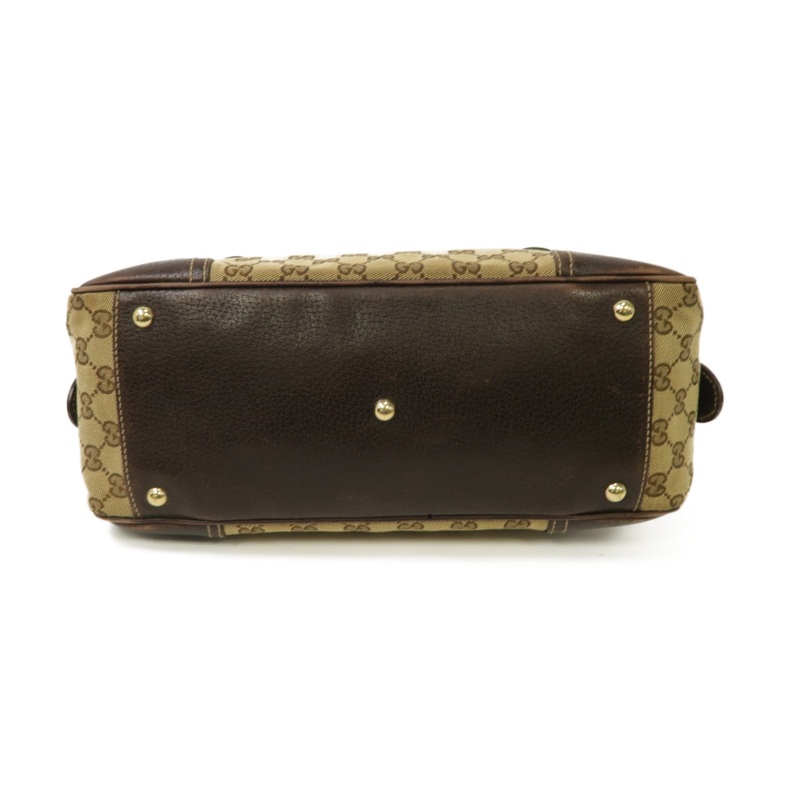 GUCCI 帆布Shoulder Bag金扣肩背袋啡色