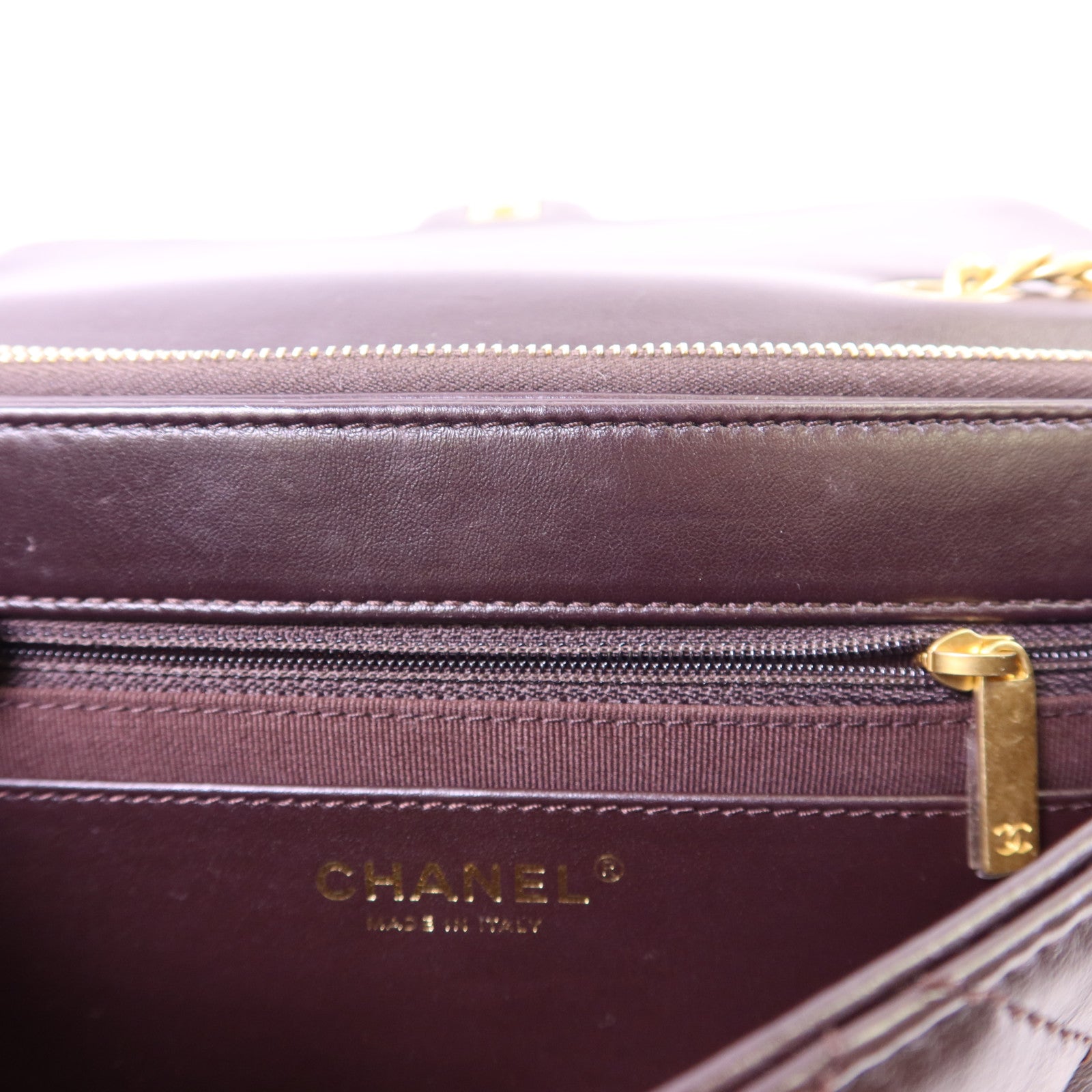 CHANEL 牛皮皮革Chain Shoulder Bag金扣鏈帶肩背袋