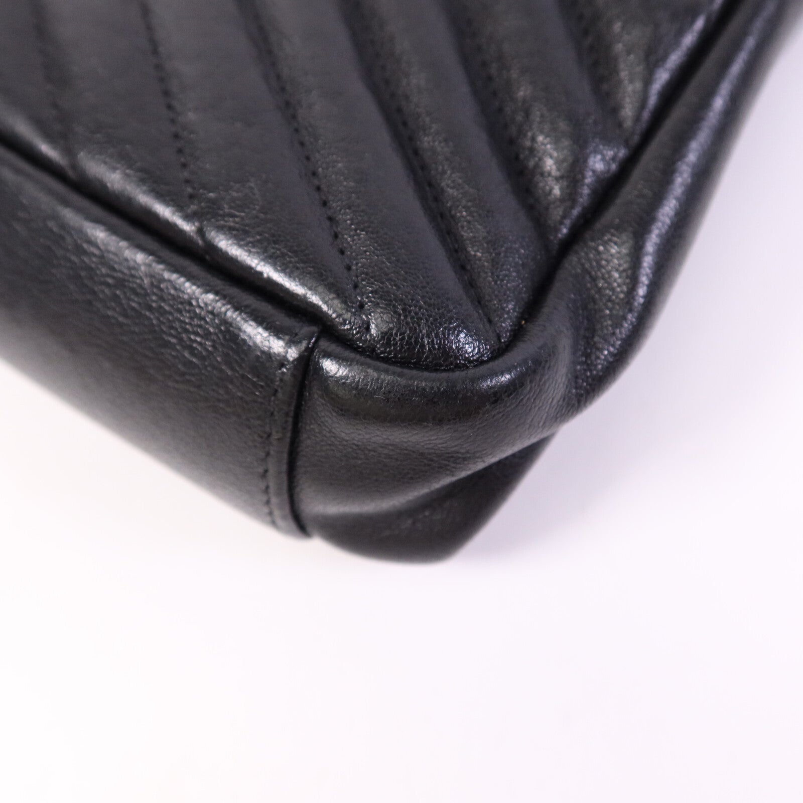 YVES SAINT LAURENT 牛皮皮革2 Way Shoulder Bag金扣手挽肩背兩用袋