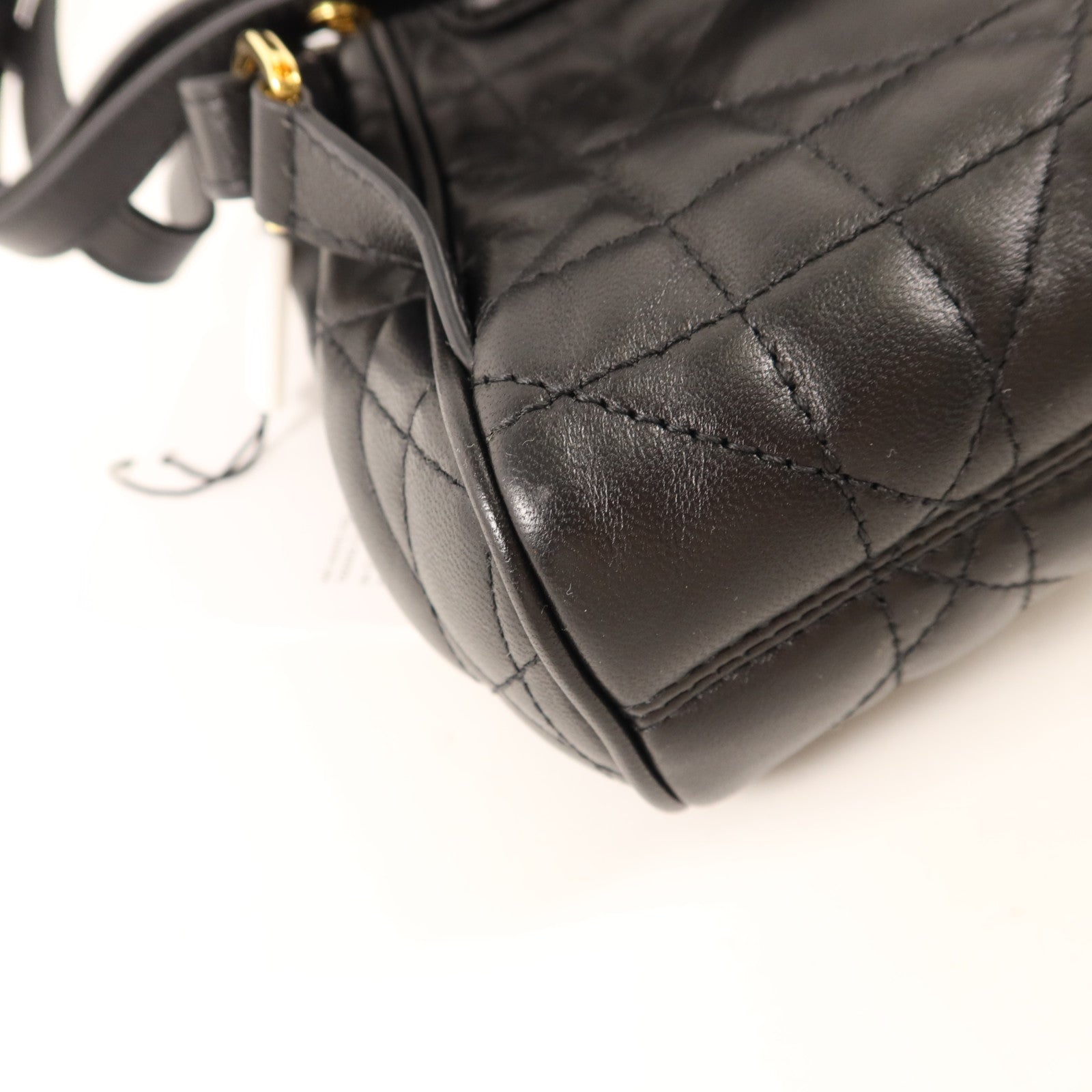 Dior 【激減優惠】羊皮皮革Caro Nano Backpack金扣背包