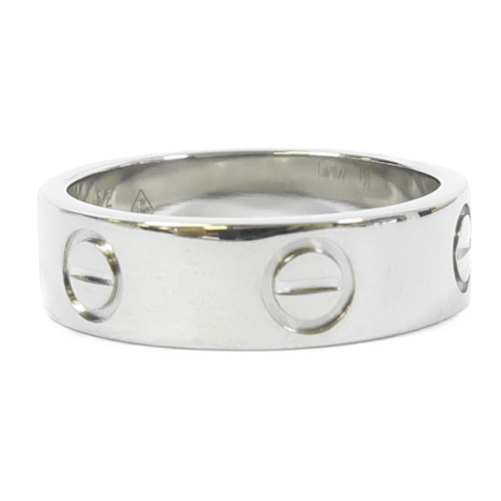 CARTIER 18K白金Love Ring戒指銀色US#6