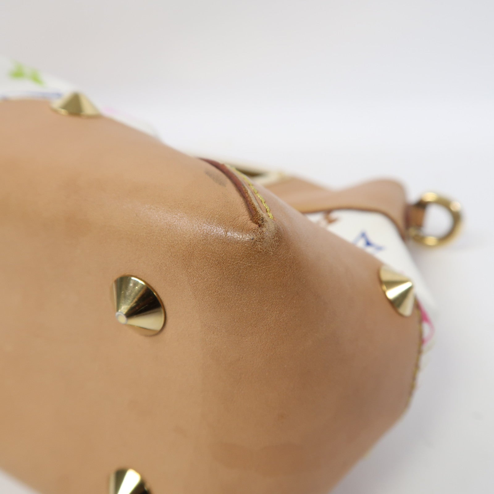 LOUIS VUITTON Monogram Multicolore Judy MM金扣手挽肩背兩用袋白色