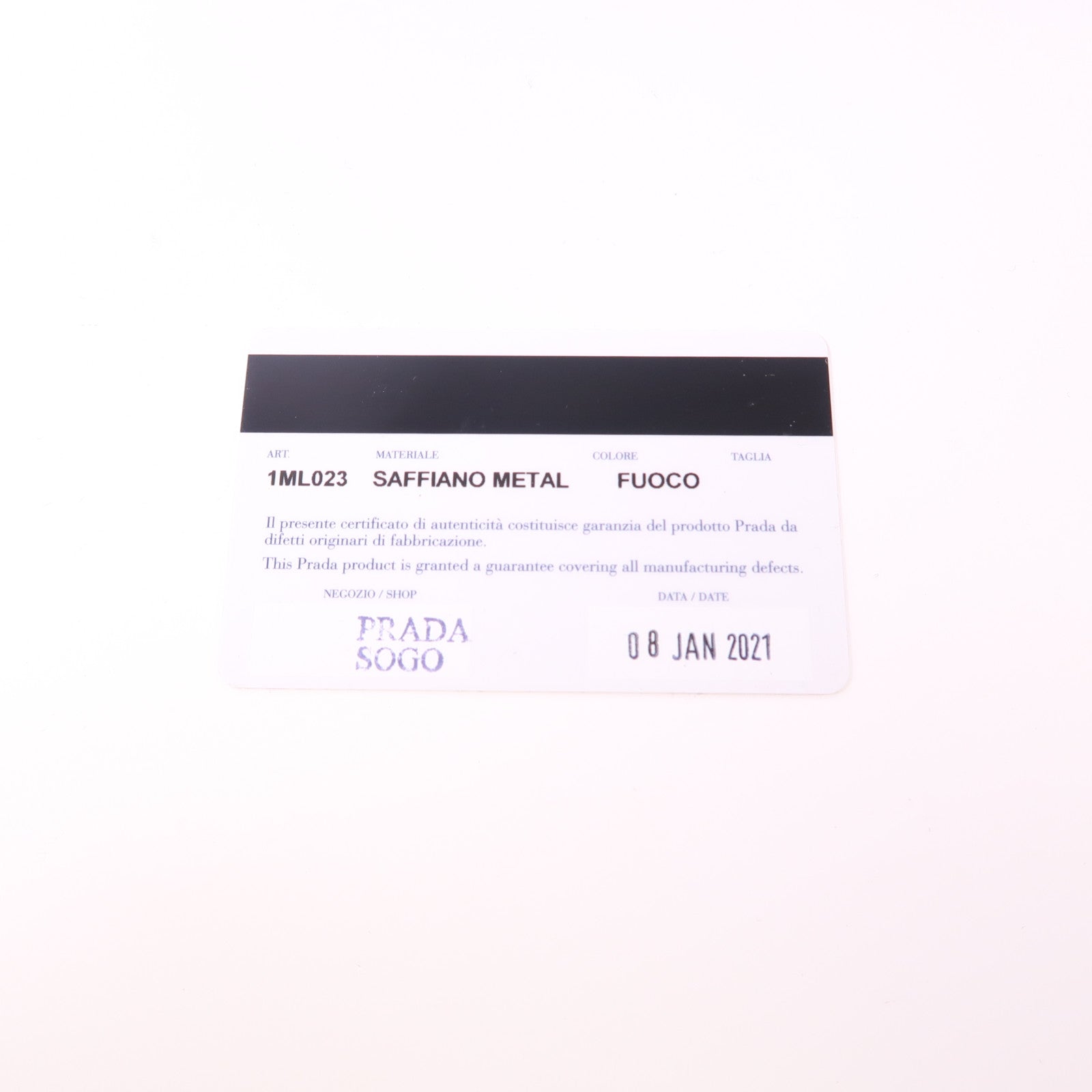 PRADA GHW Wallet 1ML023 Saffiano Leather Red