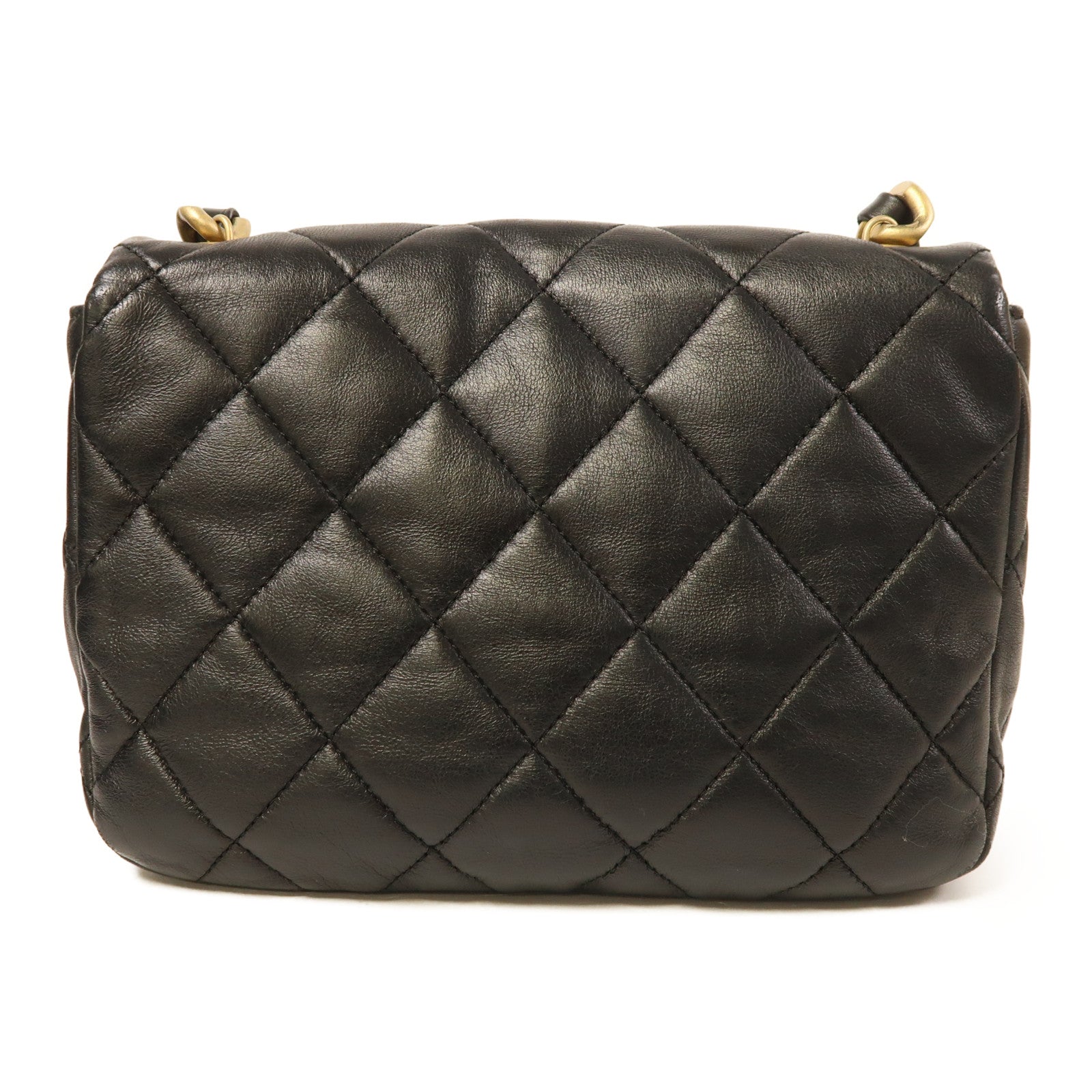 CHANEL【激減優惠】 羊皮皮革Chain Shoulder金扣鏈帶肩背袋