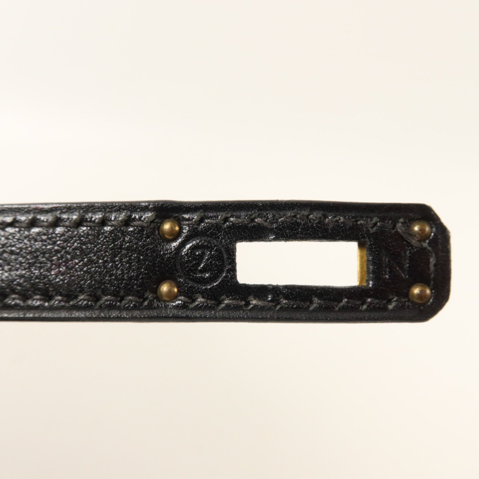 HERMES Gulliver皮革Vintage Mini Kelly手挽肩背兩用袋Noir