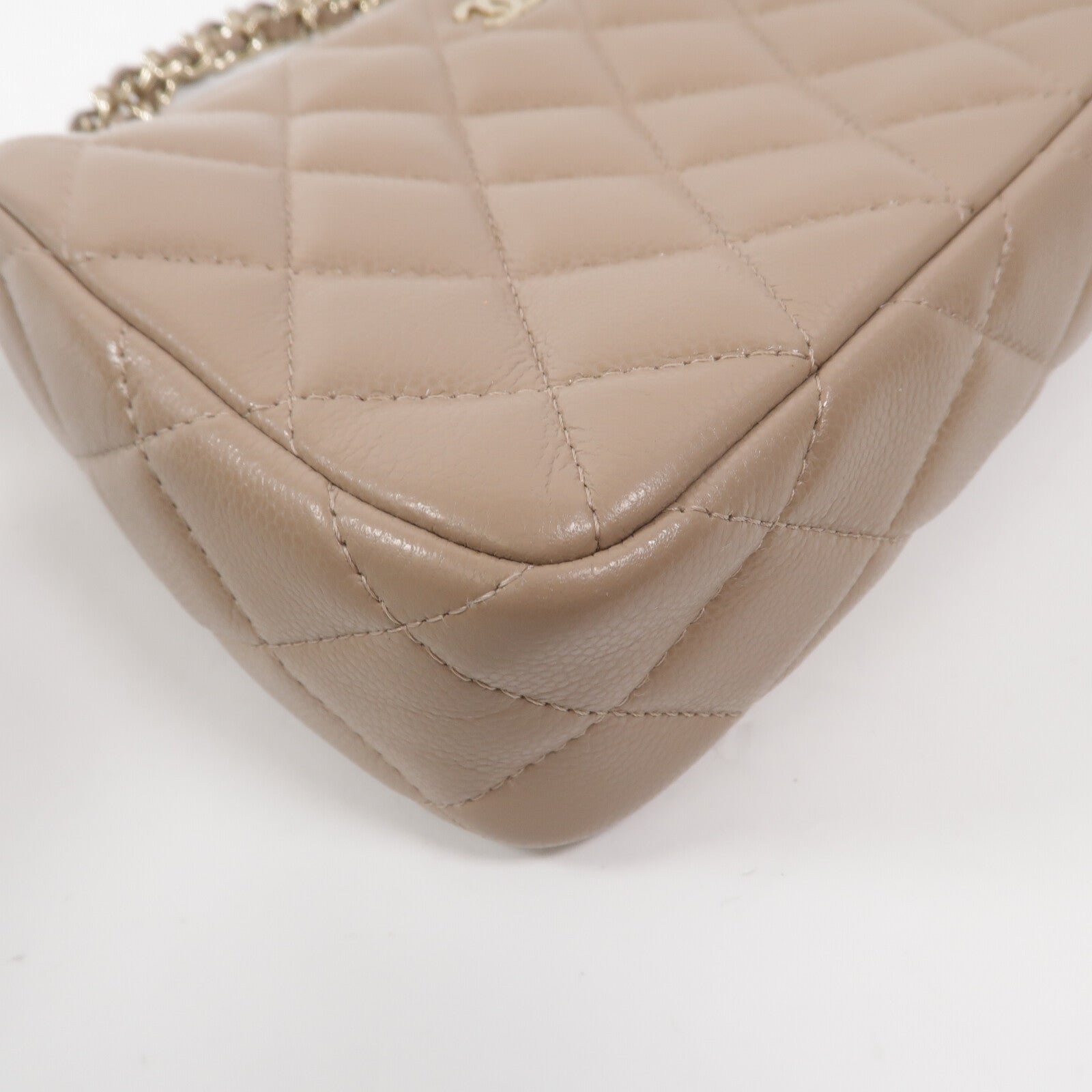 CHANEL 牛皮皮革Chain Shoulder鏈帶肩背袋
