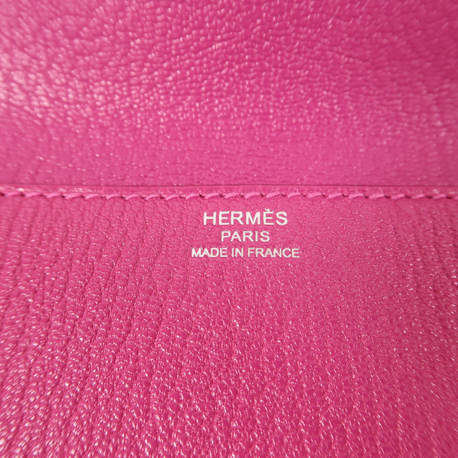HERMES 【激減優惠】Mysore皮革Cinhetic Clutch銀扣手拿包