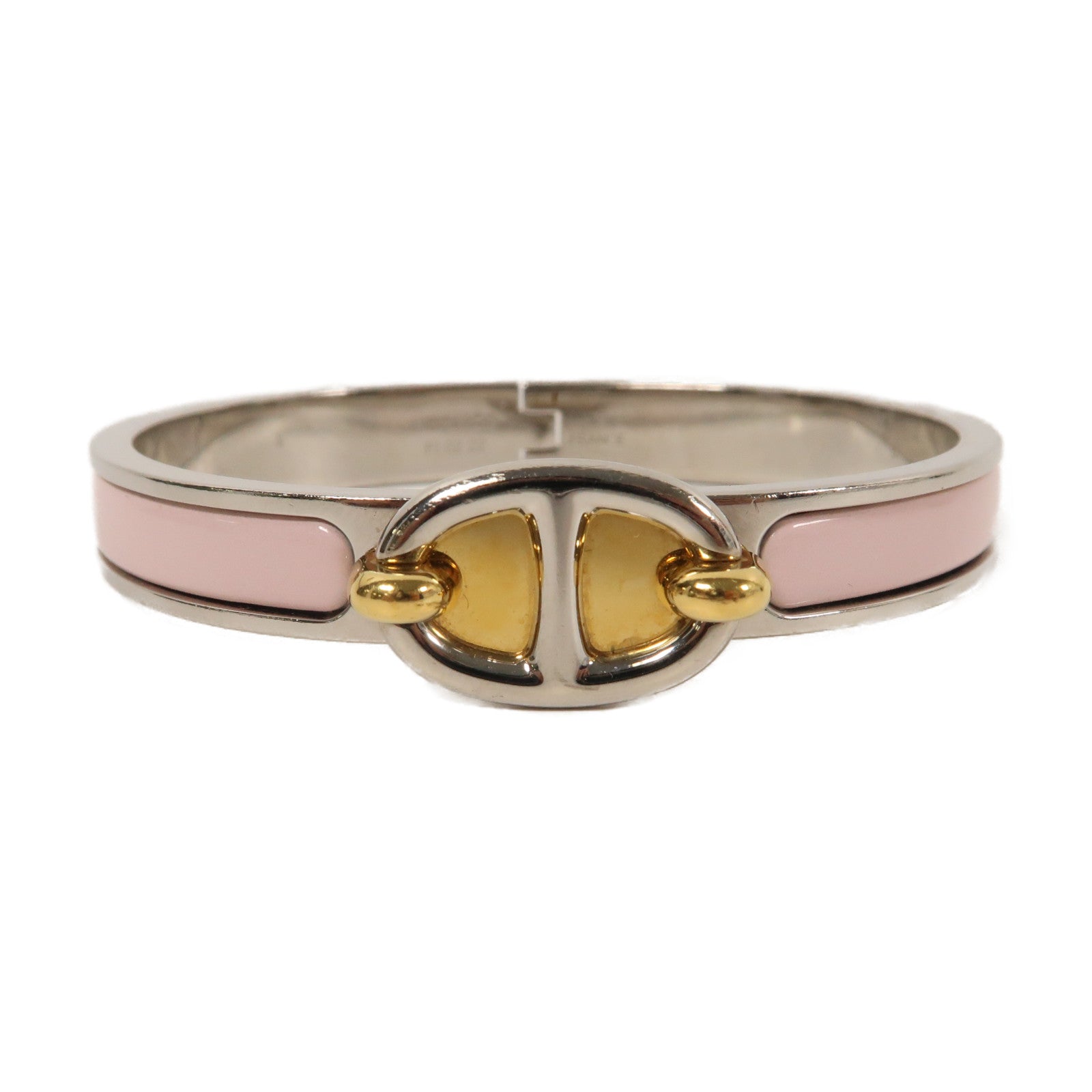 HERMES 琺瑯/金屬Mini Clic Chaine d'Ancre Bracelet手鐲粉紅色