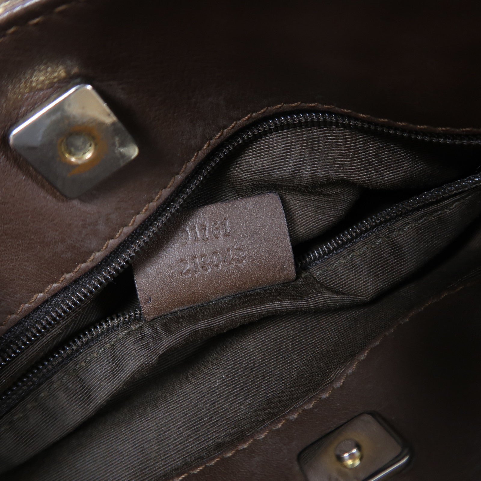 GUCCI 帆布Shoulder Bag金扣肩背袋啡色
