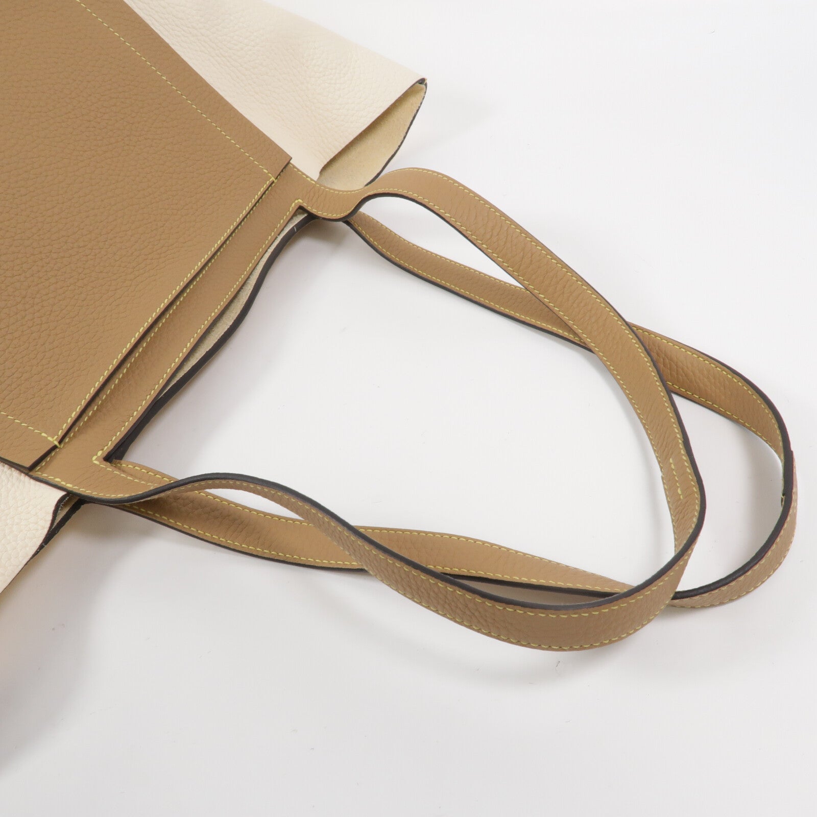 HERMES Togo皮革Cabasellier 46手挽袋Nata/Chai