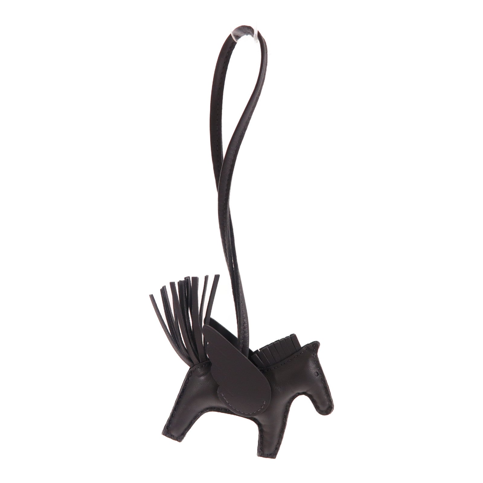 HERMES Swift皮革Rodeo Pegase PM掛飾灰色