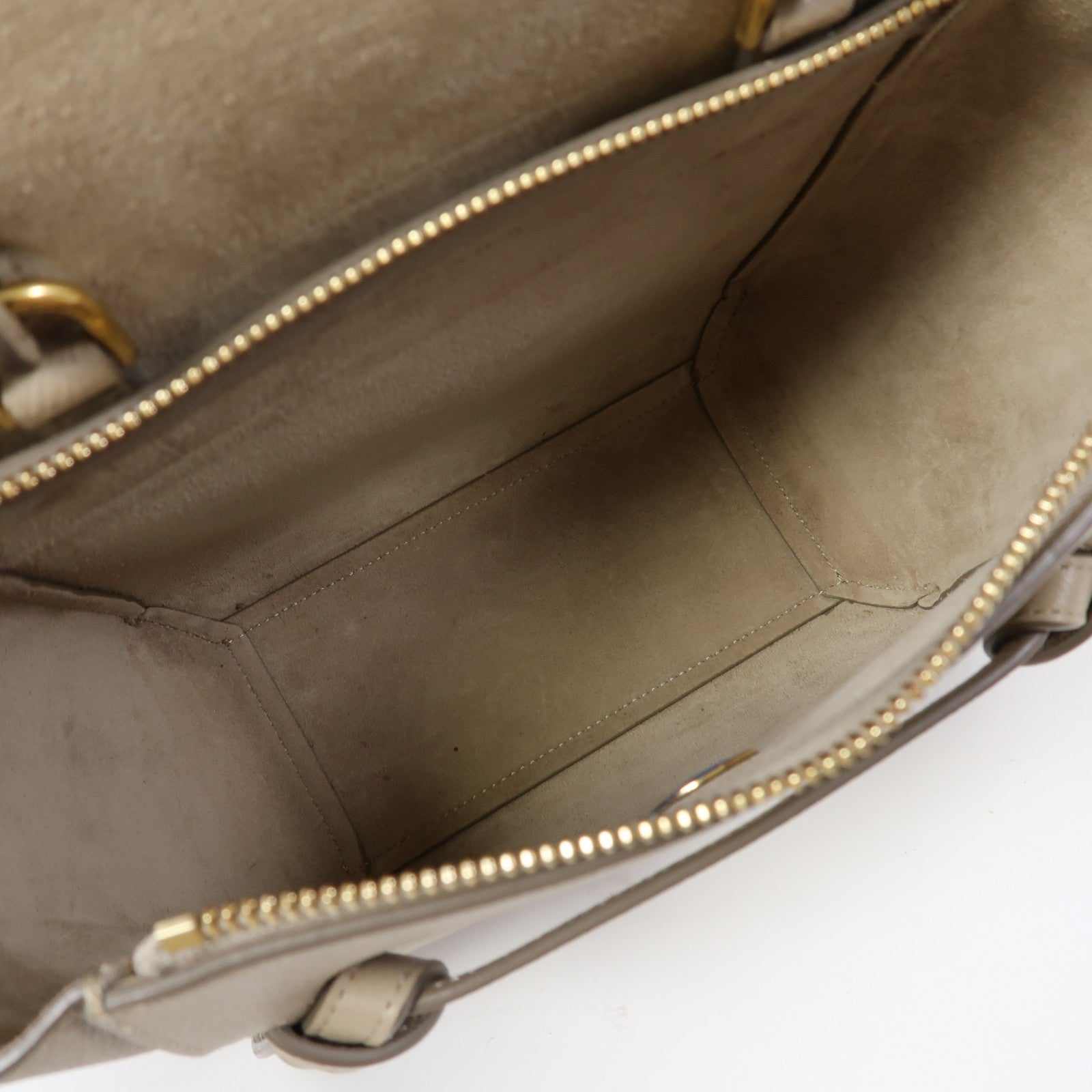 CELINE 牛皮皮革Nano Belt Bag金扣手挽肩背兩用袋米色