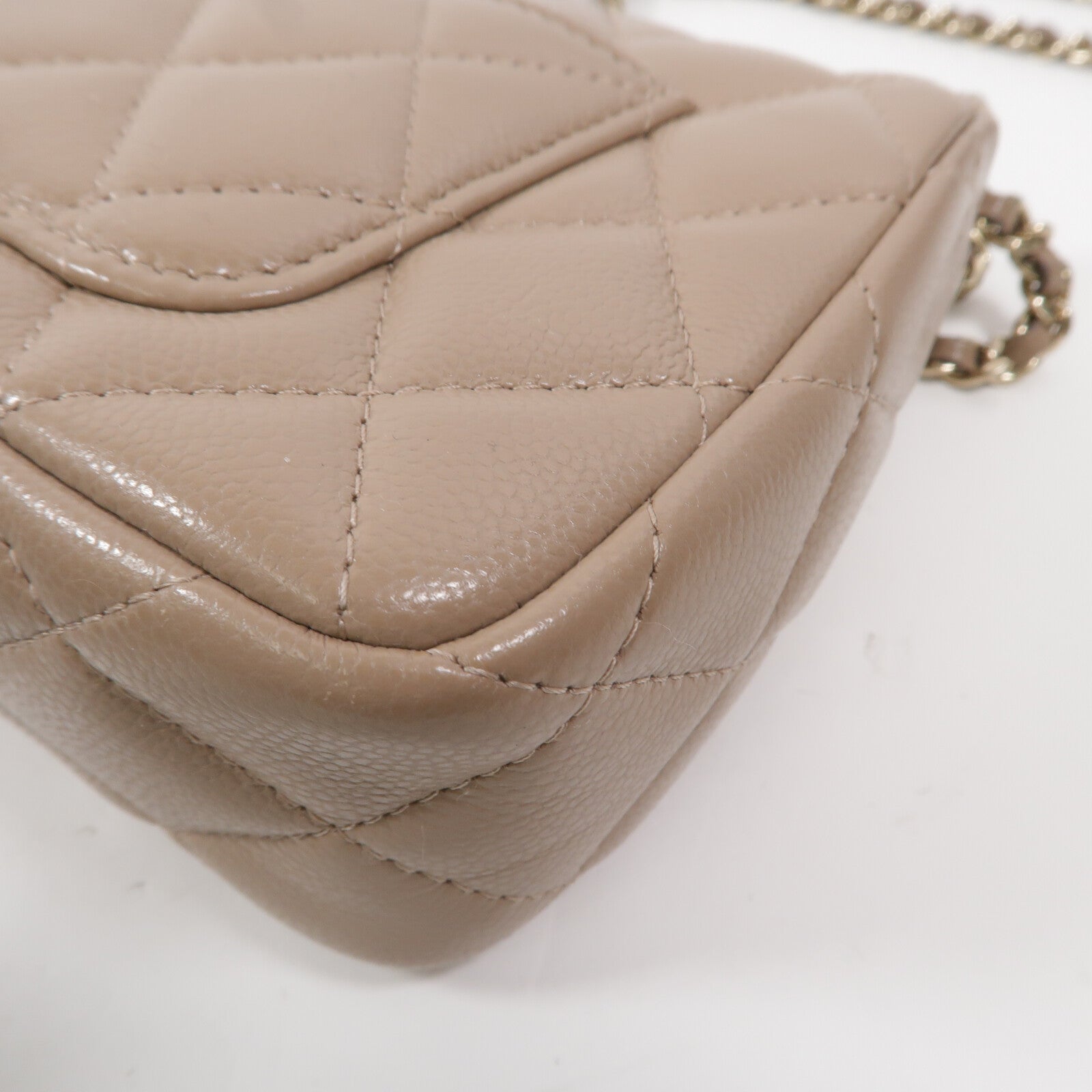 CHANEL 牛皮皮革Chain Shoulder鏈帶肩背袋
