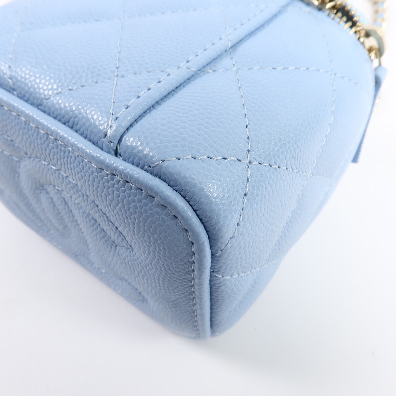 CHANEL 牛皮皮革Mini Vanity鏈帶肩背袋