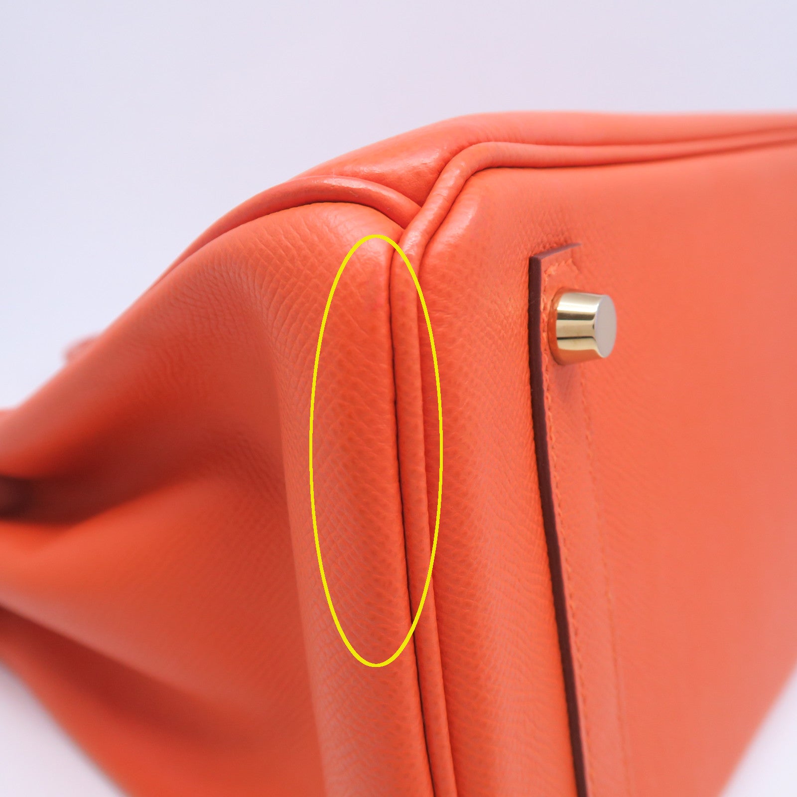 HERMES 【激減優惠】Epsom皮革Birkin 30金扣手挽袋火焰橘/Feu