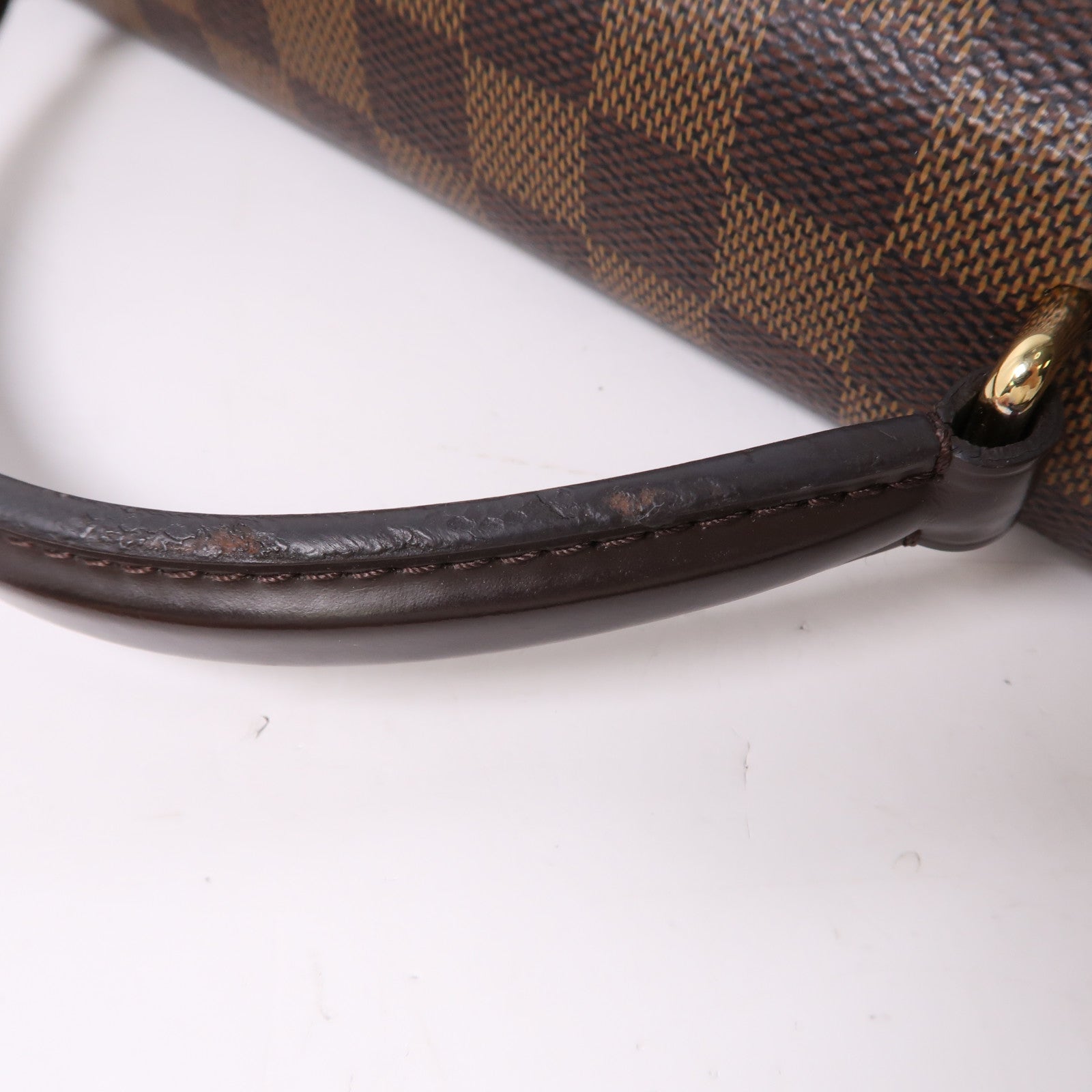 LOUIS VUITTON Damier Croisette金扣手挽肩背兩用袋啡色
