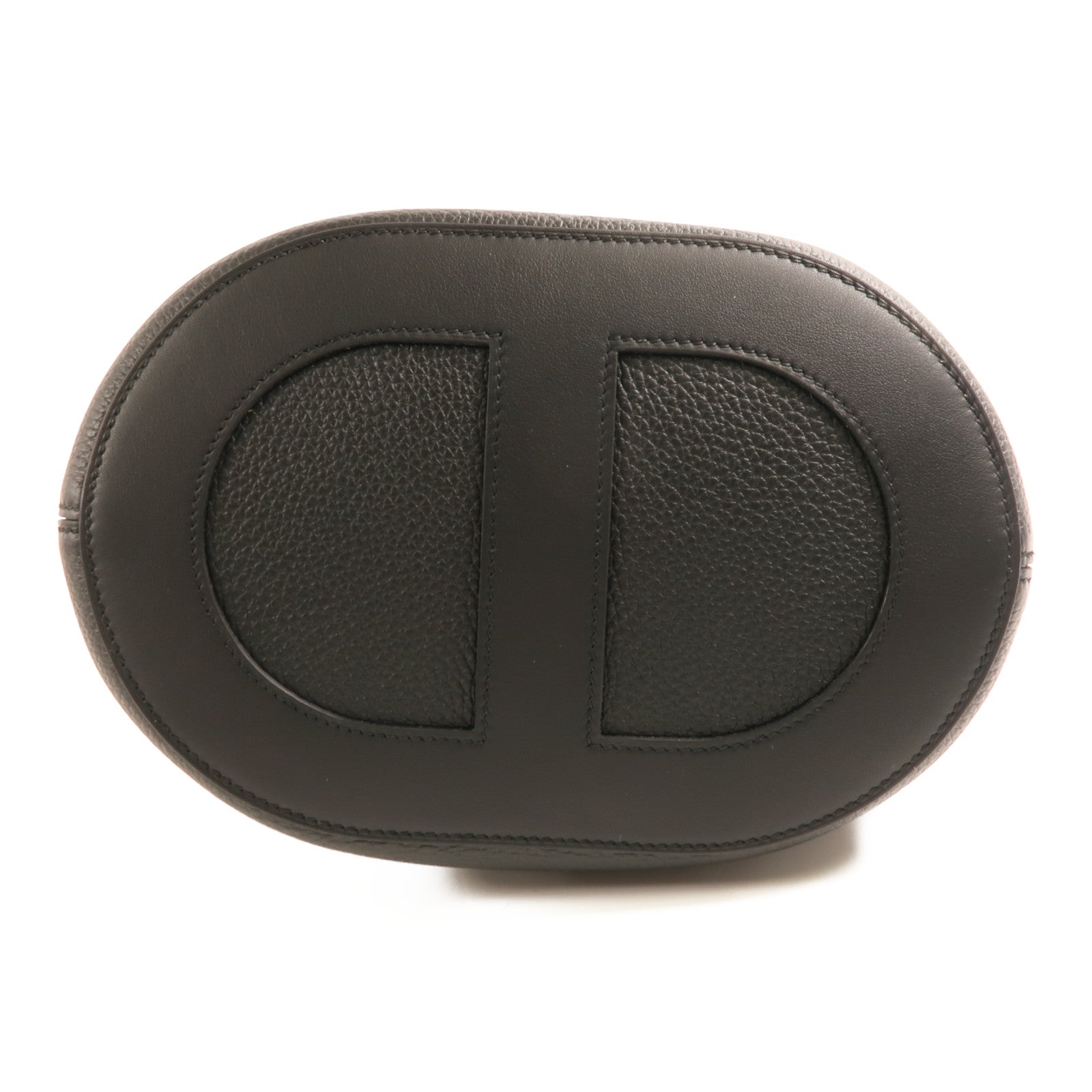 HERMES Clemence皮革In The Loop 23金扣手挽袋Noir