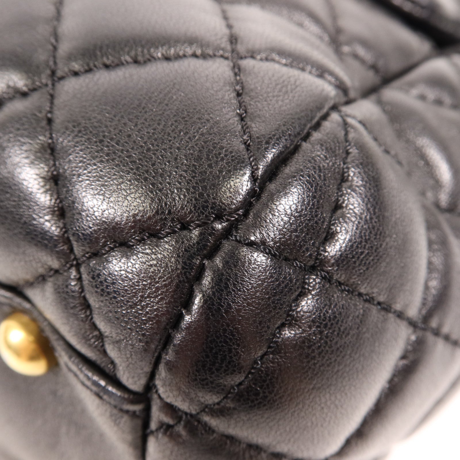 CHANEL 羊皮皮革Chain Shoulder金扣鏈帶肩背袋