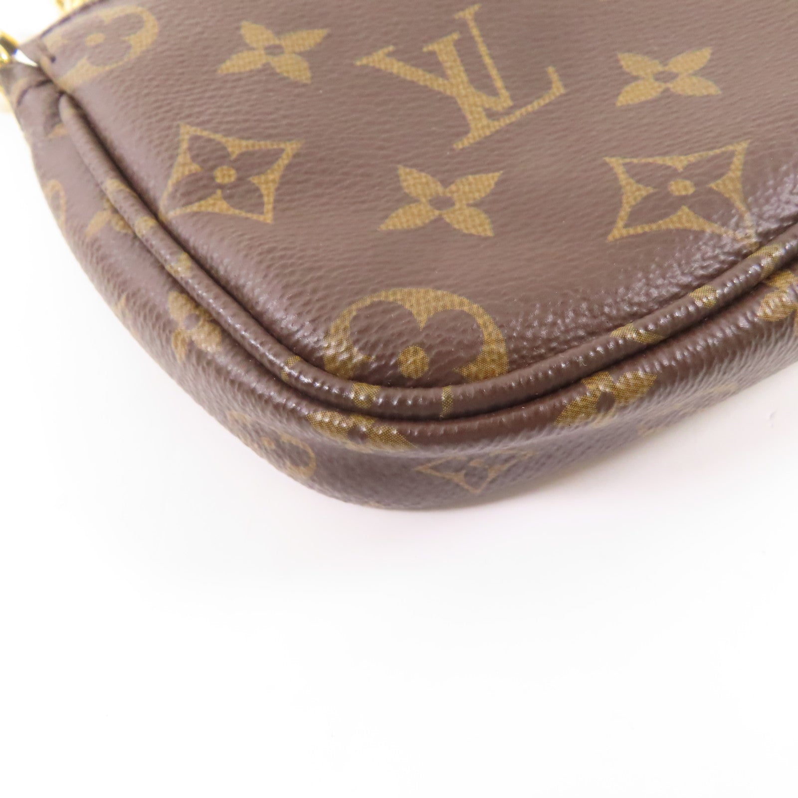 LOUIS VUITTON Monogram Multi Pochette Accessoires金扣肩背袋棕色