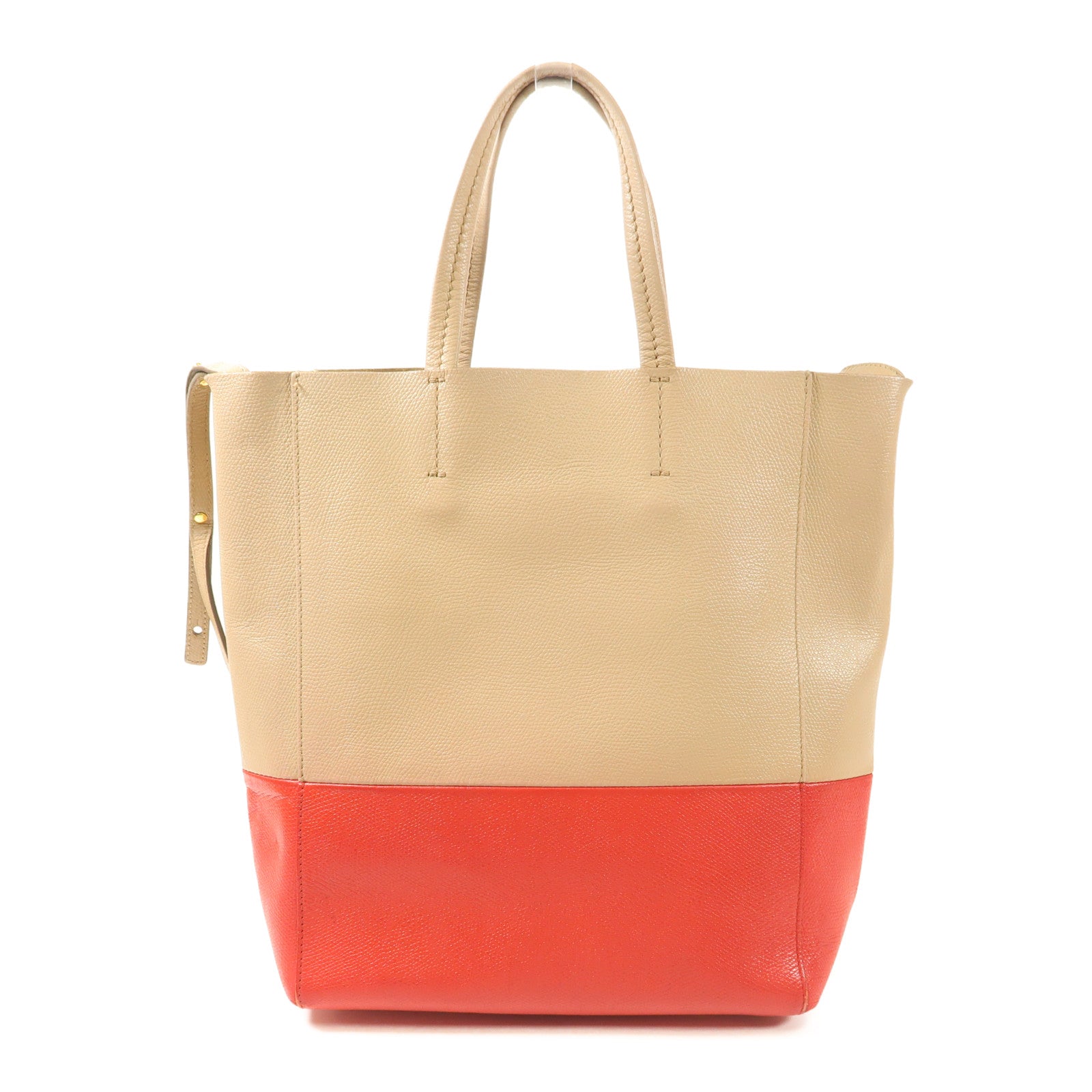 CELINE 牛皮皮革Tote Bag金扣手挽肩背兩用袋