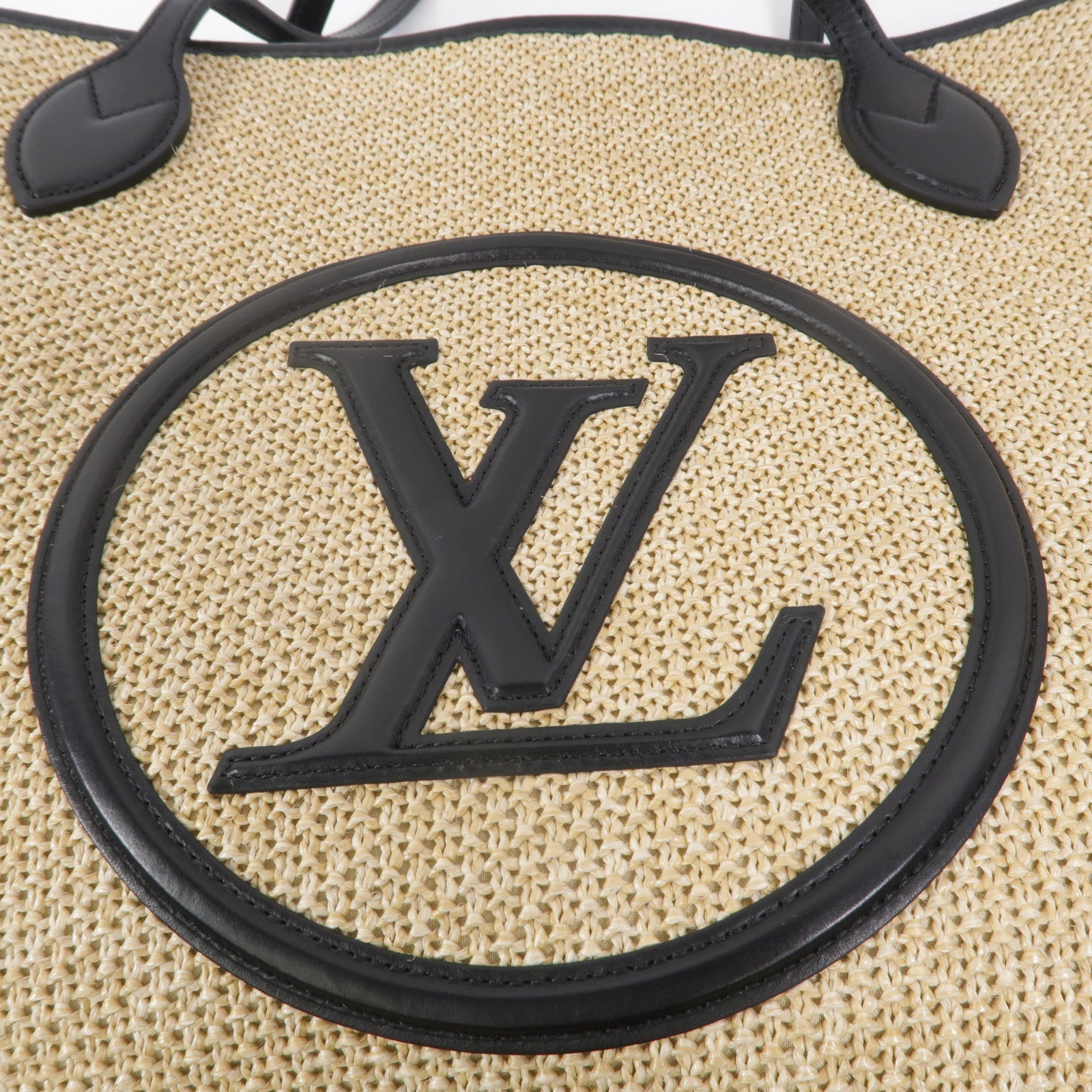 LOUIS VUITTON Raffia Saint-Jacques Knit Tote Bag肩背袋
