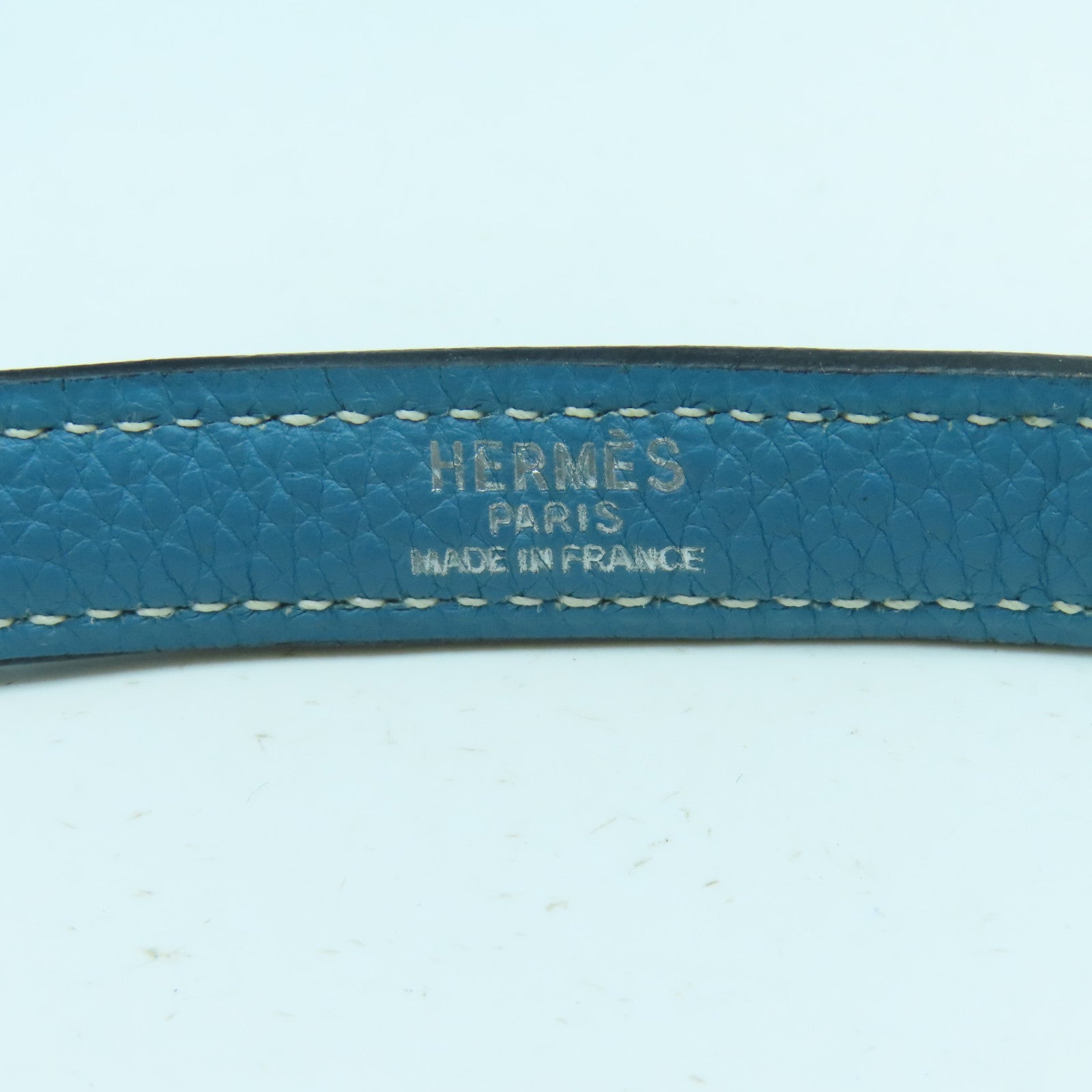 HERMES **【清倉大減價】Togo皮革Kelly 35銀扣手挽肩背兩用袋藍色
