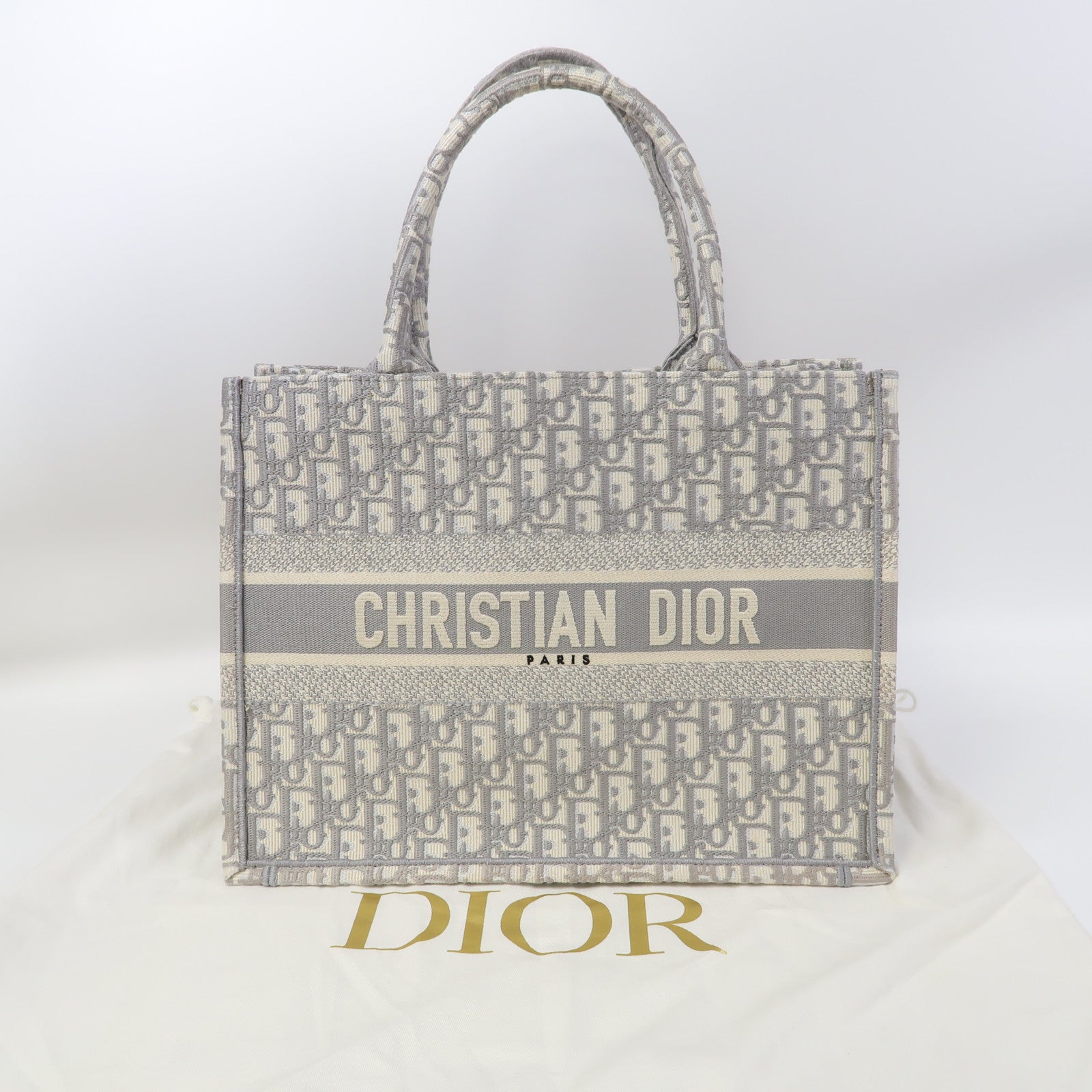 Dior 帆布Book Tote手挽袋灰色
