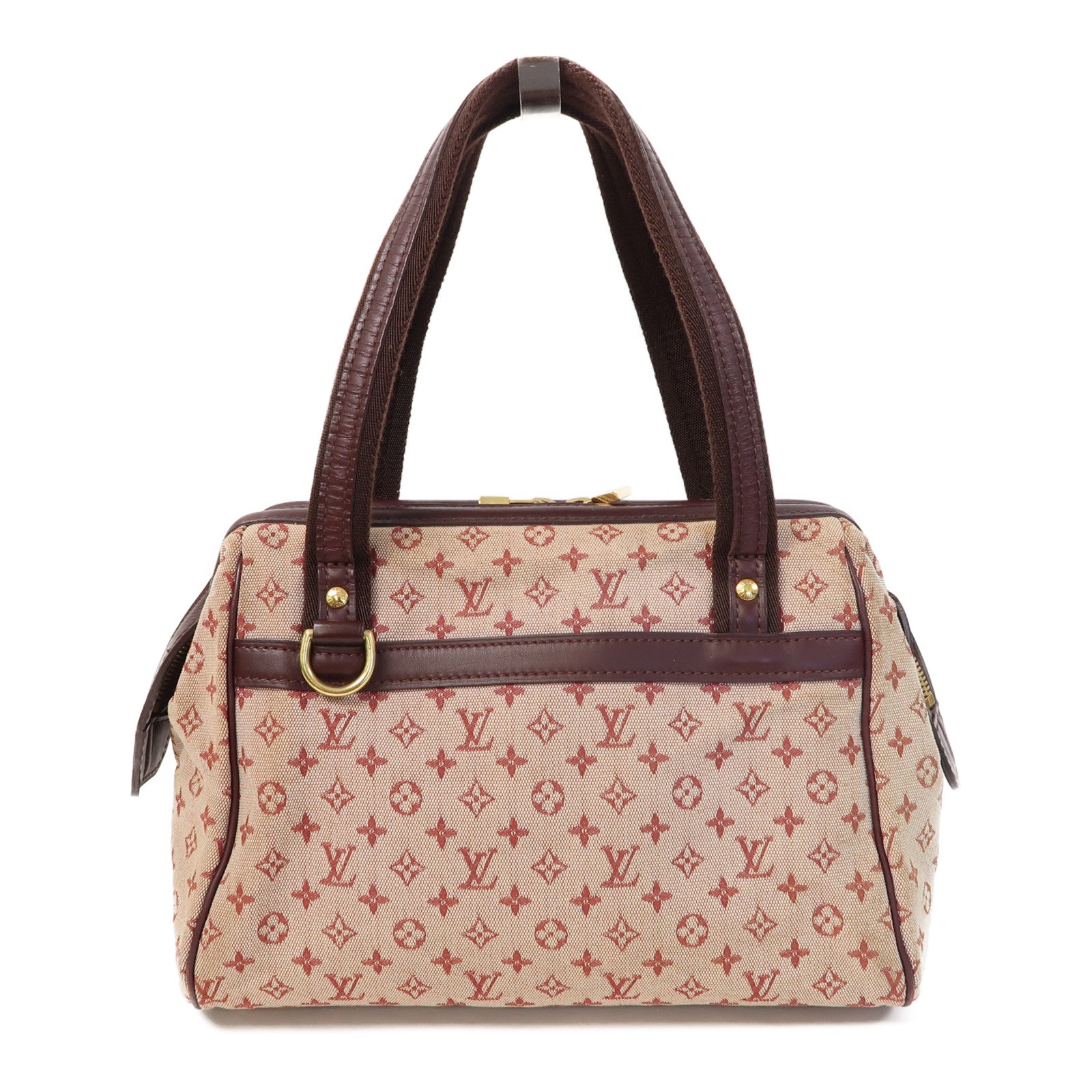 LOUIS VUITTON Monogram Mini Josephine PM金扣手挽袋紅色/啡色