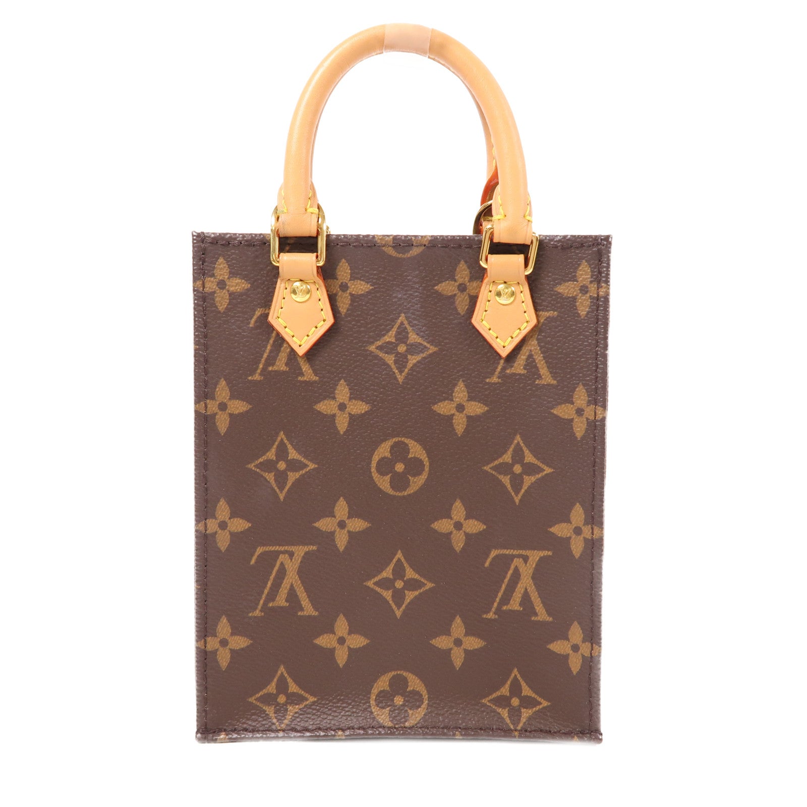 LOUIS VUITTON LV GHW Petit Sac Plat 2 Way Shoulder Bag M69442 Monogram Brown